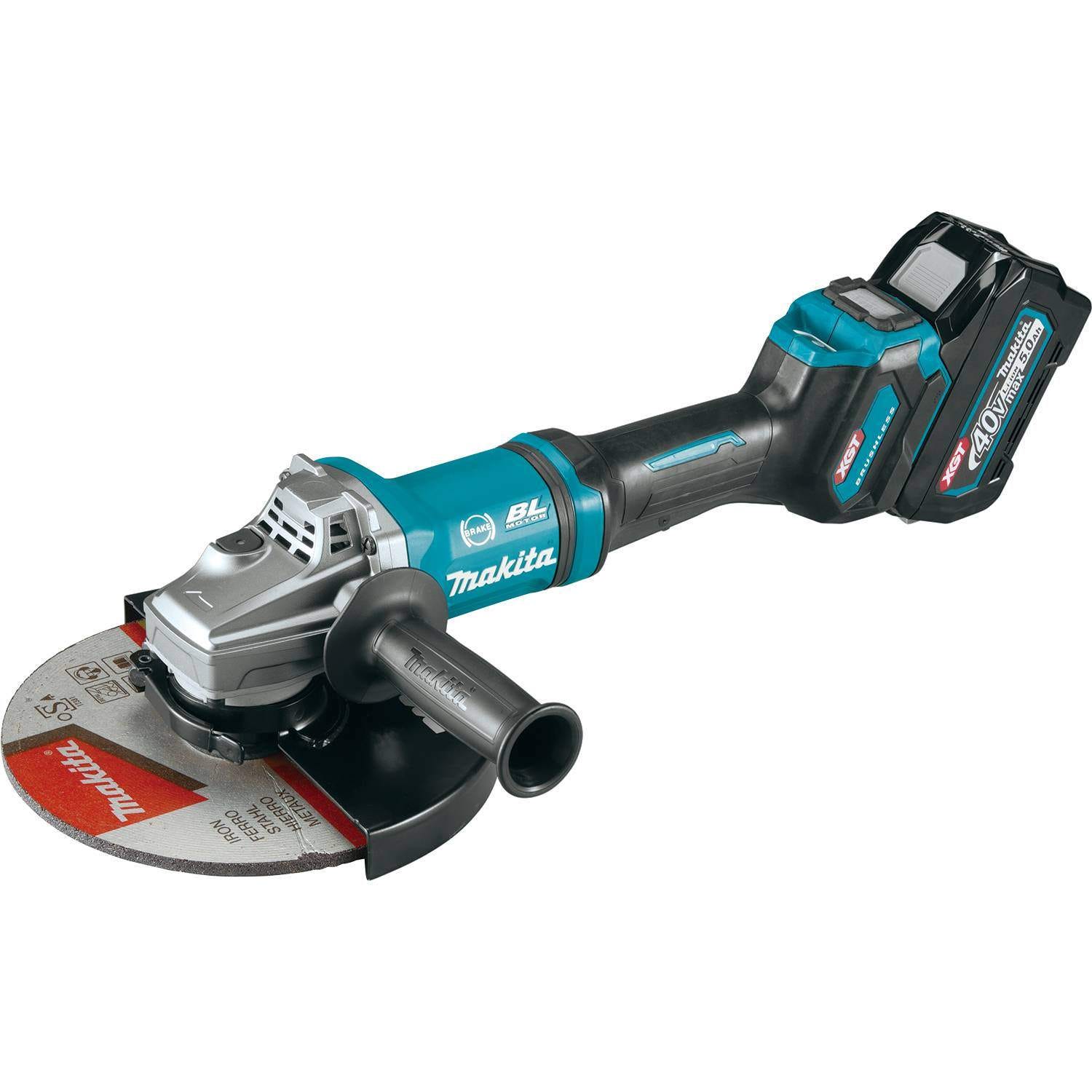 Makita GAG10M1 40V max XGT Brushless Cordless 7" / 9" Paddle Switch Angle Grinder Kit, with Electric Brake, AWS Capable (4.0Ah)