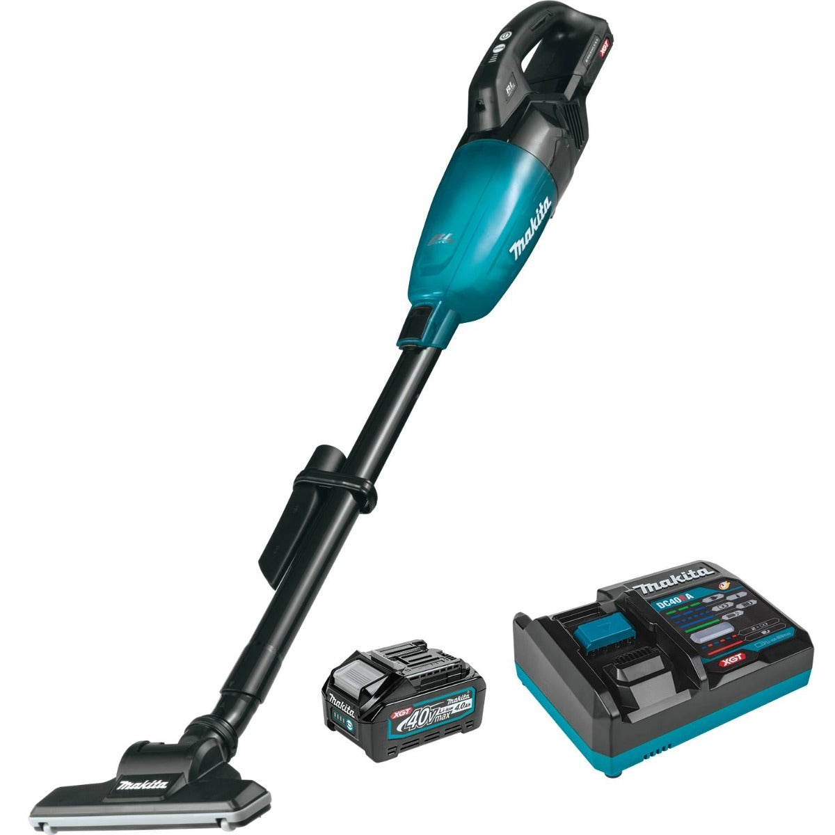 Makita GLC01M1 40V max XGT Brushless Cordless 4-Speed HEPA Filter Compact Stick Vacuum Kit (4.0Ah)