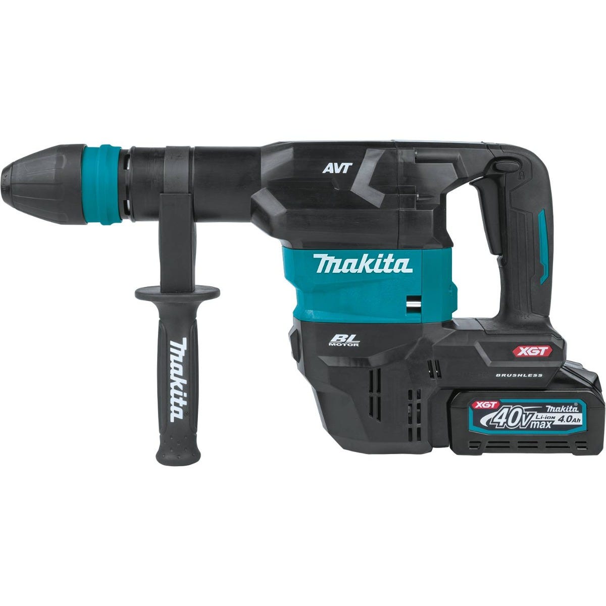 Makita GMH01M1 40V max XGT Brushless Cordless 15 lb. SDS-MAX AVT Demolition Hammer Kit, AWS Capable (4.0Ah)