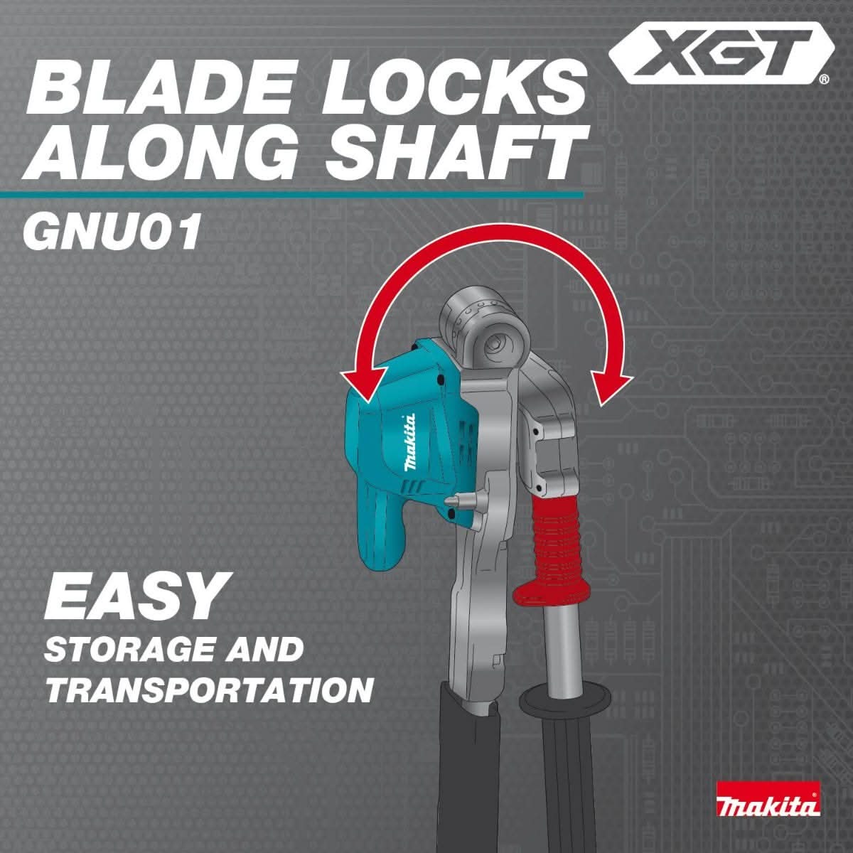 Makita GNU01M1 40V max XGT Brushless Cordless 24" Articulating Pole Hedge Trimmer Kit (4.0Ah)