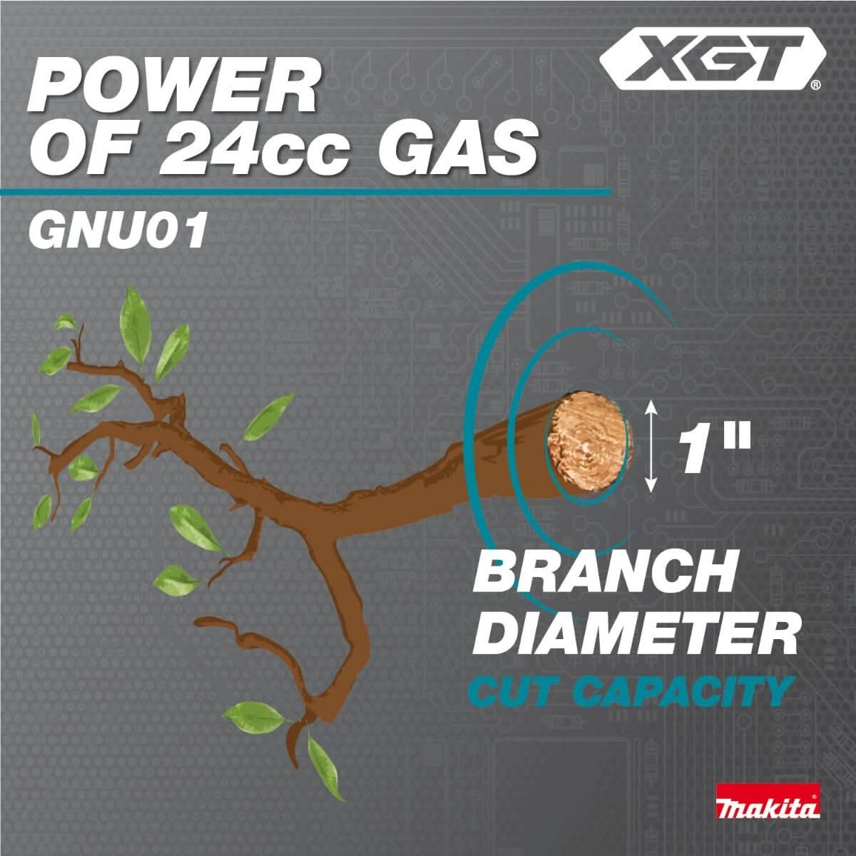 Makita GNU01M1 40V max XGT Brushless Cordless 24" Articulating Pole Hedge Trimmer Kit (4.0Ah)