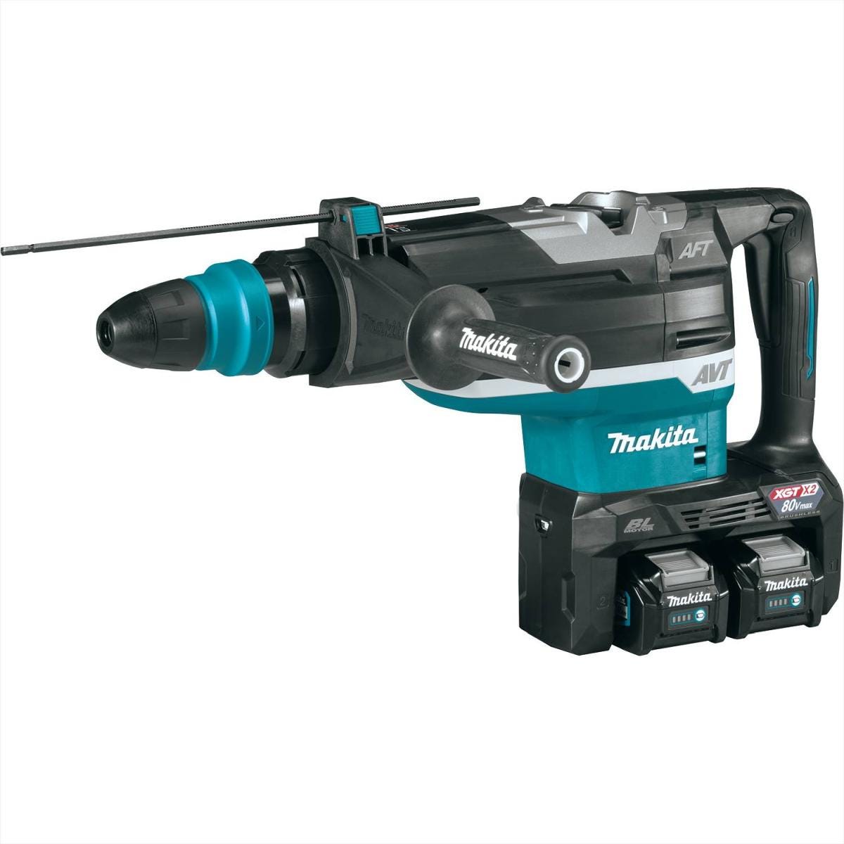 Makita GRH06PM 80V max (40V max X2) XGT Brushless 2" SDS-MAX AVT Rotary Hammer Kit, AFT, AWS Capable (4.0Ah)