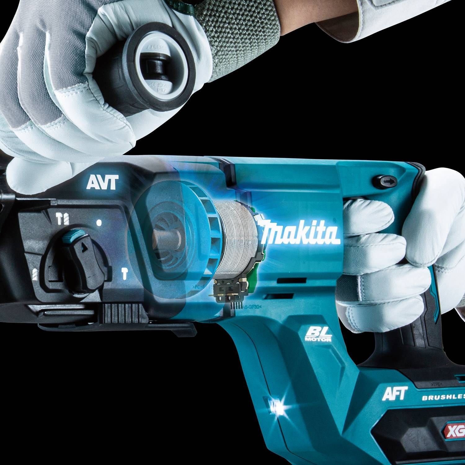 Makita GRH07M1 40V max XGT Brushless Cordless 1-1/8" SDS-PLUS AVT Rotary Hammer (D-Handle) Kit, AFT, AWS Capable (4.0 Ah)