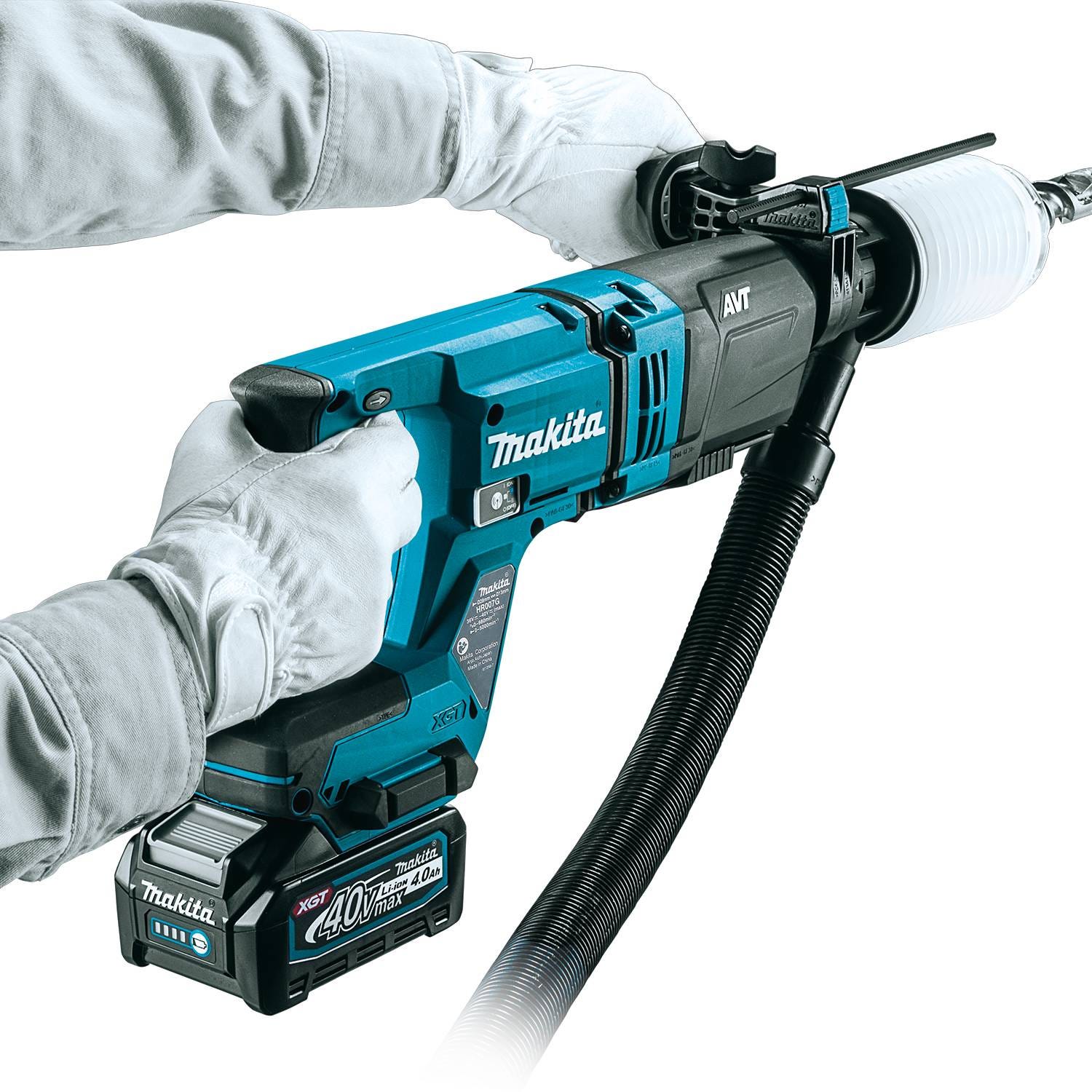 Makita GRH07M1 40V max XGT Brushless Cordless 1-1/8" SDS-PLUS AVT Rotary Hammer (D-Handle) Kit, AFT, AWS Capable (4.0 Ah)