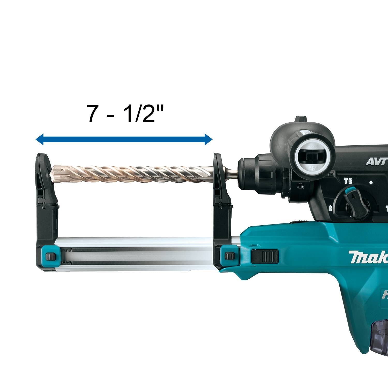 Makita GRH07M1W 40V max XGT Brushless 1-1/8" SDS-PLUS AVT Rotary Hammer (D-Handle) Kit w/ Dust Extractor, AFT, AWS Capable (4.0Ah)