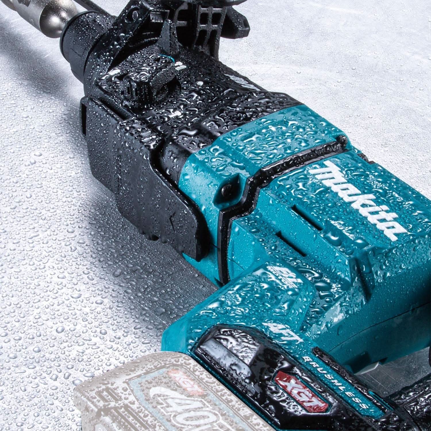 Makita 40V max XGT Brushless 2.1 Gal. HEPA Dry Dust Extractor Kit AWS Capable (4.0Ah) w/ 40V max XGT 1-1/8" SDS-PLUS AVT Rotary Hammer