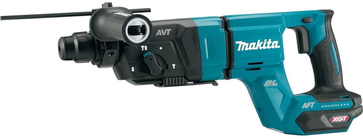 Makita 40V max XGT Brushless 2.1 Gal. HEPA Dry Dust Extractor Kit AWS Capable (4.0Ah) w/ 40V max XGT 1-1/8" SDS-PLUS AVT Rotary Hammer