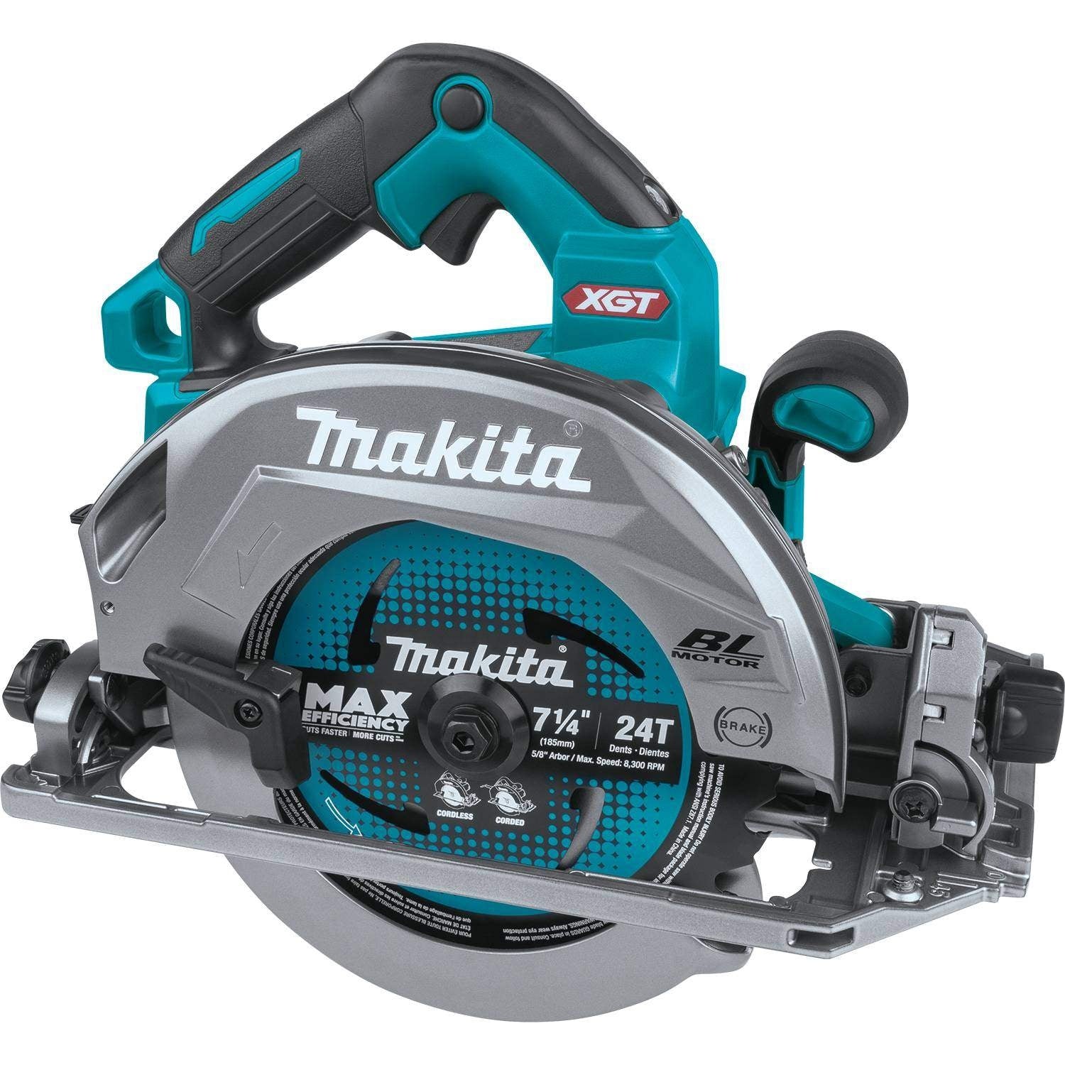 Makita GSH02Z 40V max XGT Brushless Cordless 7-1/4" Circular Saw with Guide Rail Compatible Base, AWS Capable, Tool Only