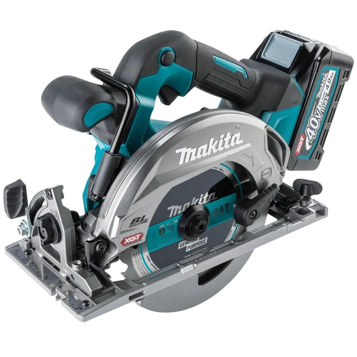 Makita 40V max XGT Brushless 6-1/2" Circular Saw Kit AWS Capable (4.0Ah) w/ 40V max XGT 13" Fan