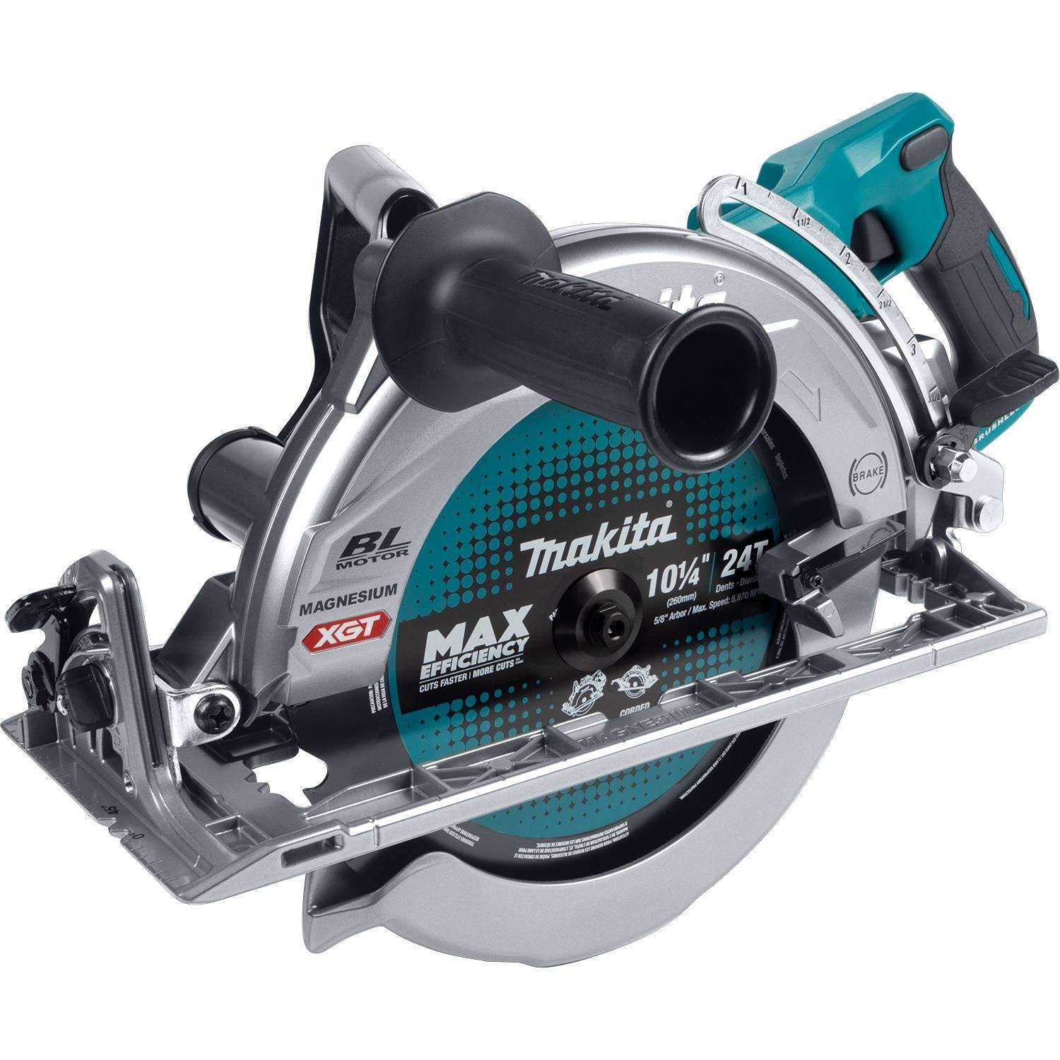Makita GSR02Z 40V max XGT Brushless Cordless Rear Handle 10-1/4" Circular Saw, AWS Capable, Tool Only