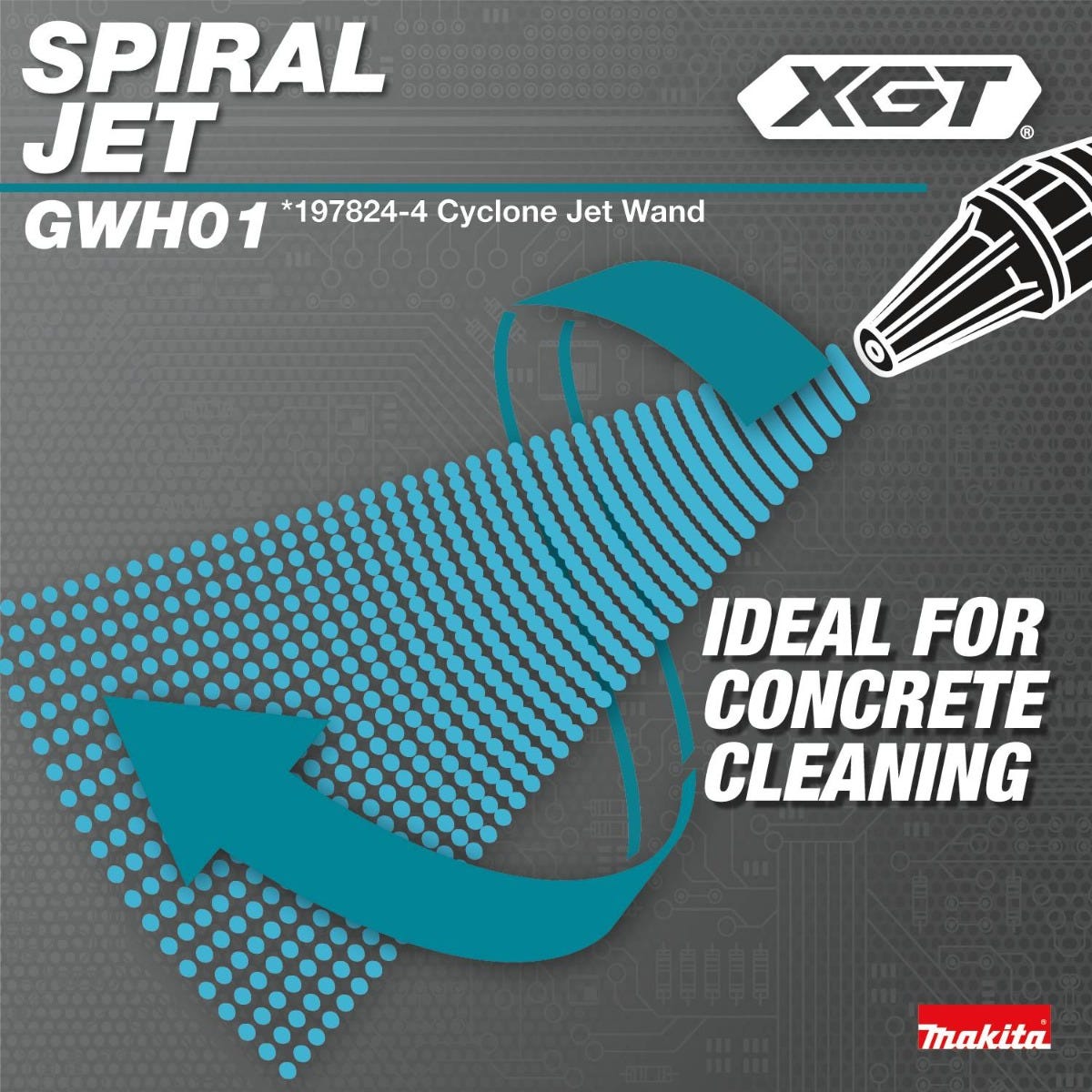 Makita GWH01Z 40V max XGT Brushless Cordless 1300 PSI 1.5 GPM Pressure Washer, Tool Only