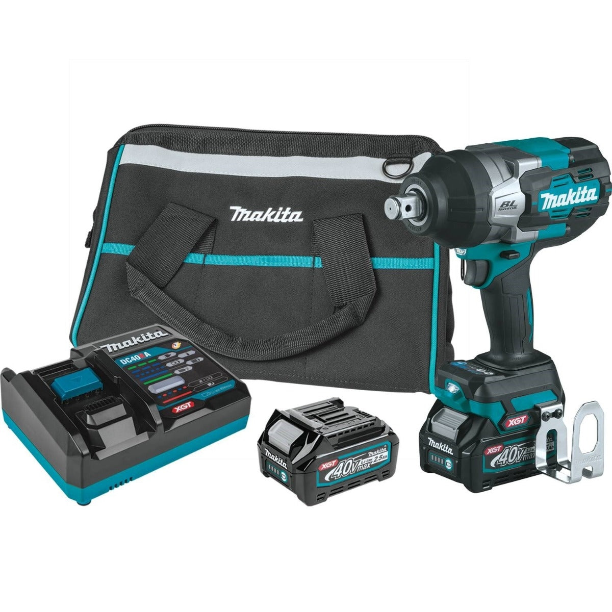 Makita GWT01D 40V max XGT Brushless Cordless 4-Speed High-Torque 3/4" Sq. Drive Impact Wrench Kit w/ Friction Ring Anvil (2.5Ah)