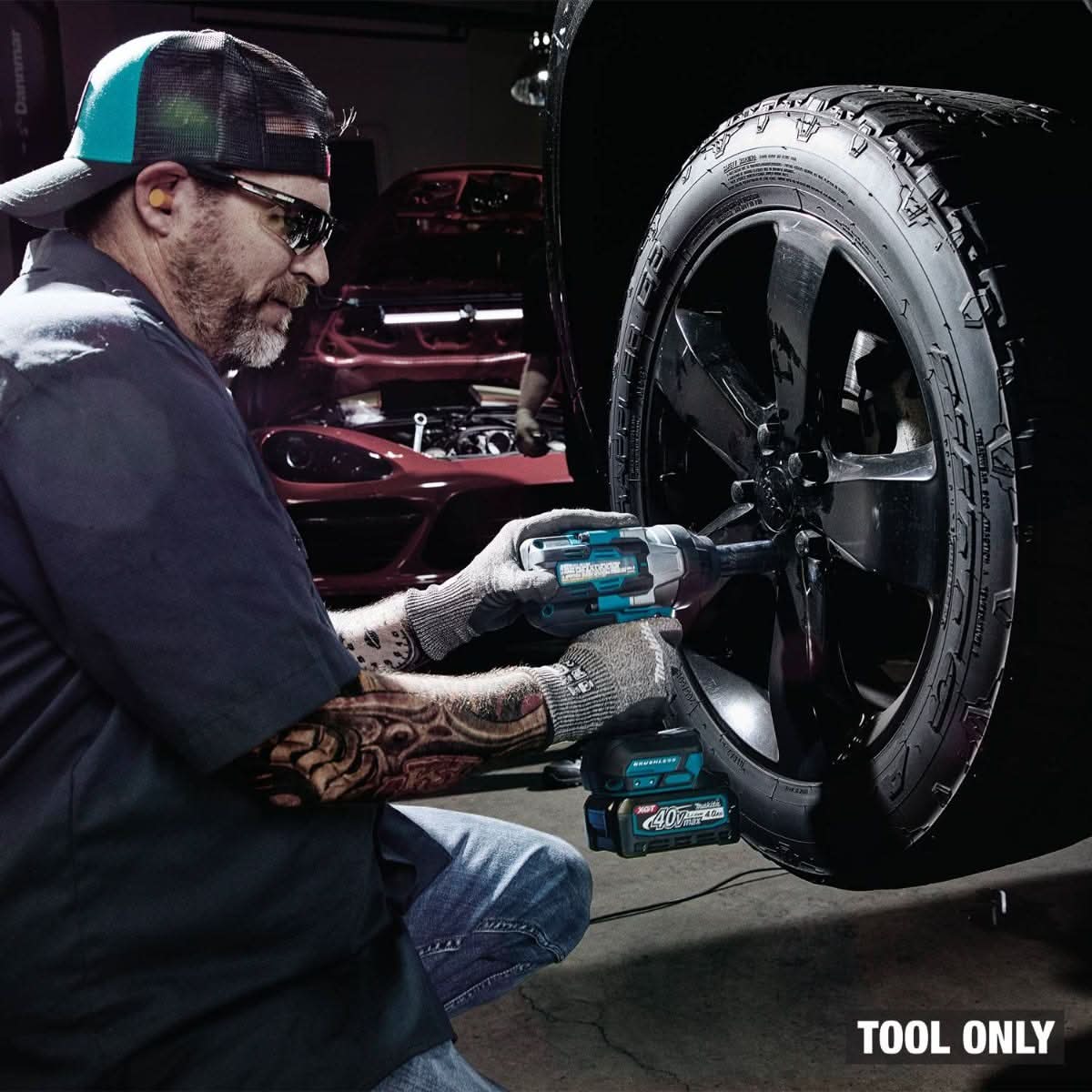 Makita GWT02Z 40V max XGT Brushless Cordless 4-Speed High-Torque 1/2" Sq. Drive Impact Wrench w/ Friction Ring Anvil, Tool Only