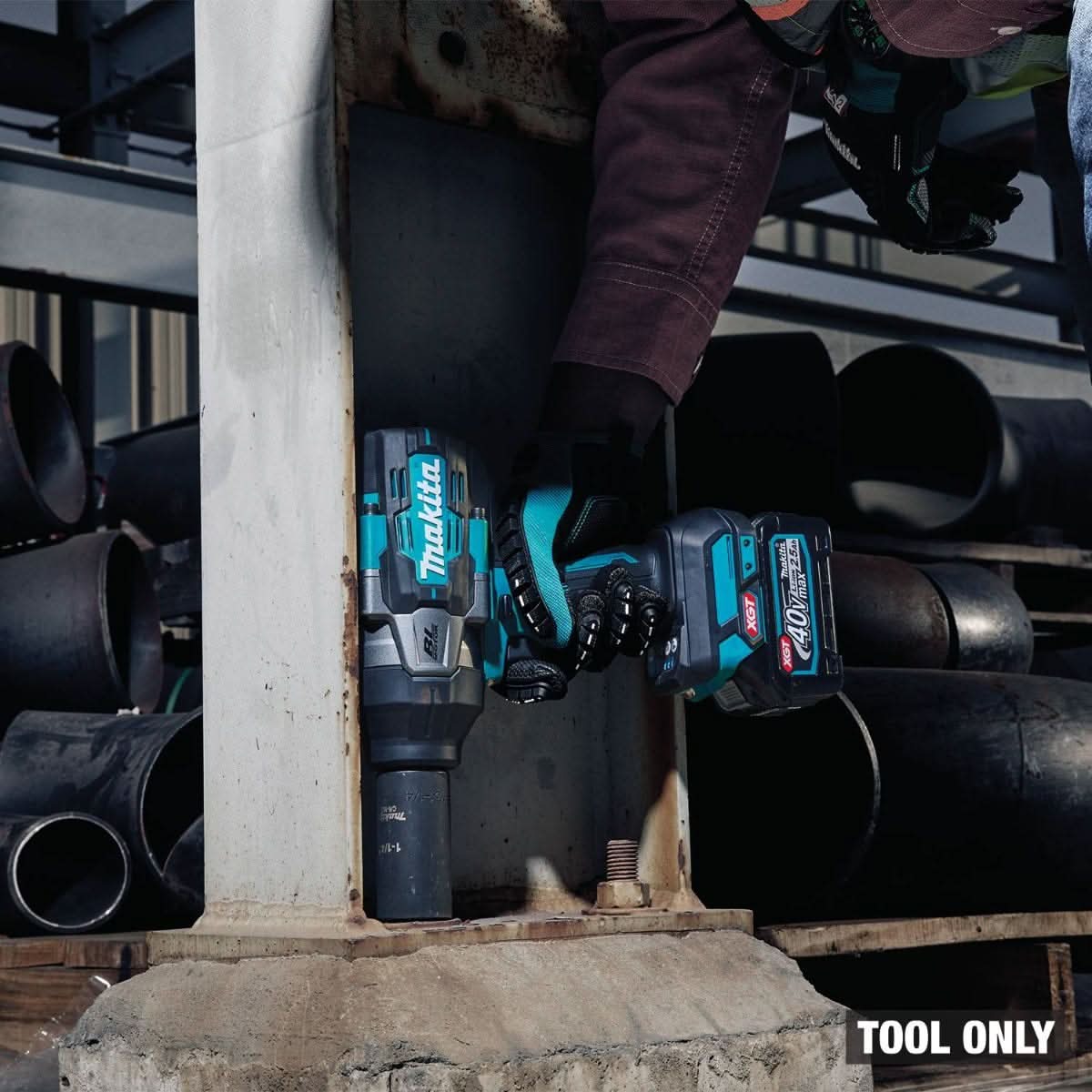 Makita GWT02Z 40V max XGT Brushless Cordless 4-Speed High-Torque 1/2" Sq. Drive Impact Wrench w/ Friction Ring Anvil, Tool Only