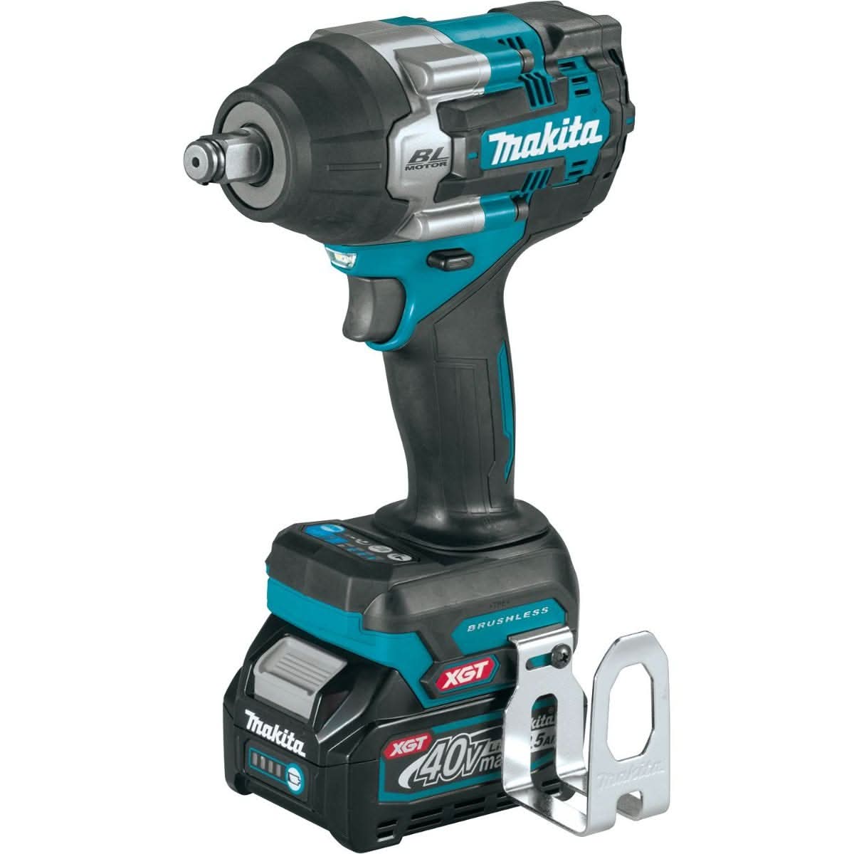 Makita GWT07D 40V max XGT Brushless Cordless 4-Speed Mid-Torque 1/2" Sq. Drive Impact Wrench Kit w/ Friction Ring Anvil (2.5Ah)
