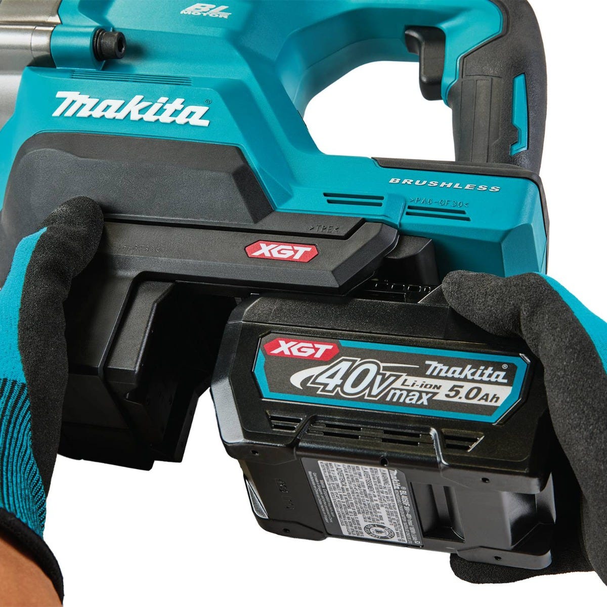 Makita GWT10T 40V max XGT Brushless 4-Speed High-Torque 1 in. Sq. Drive D-Handle Extended Anvil Impact Wrench 5.0Ah Kit (Friction Ring)