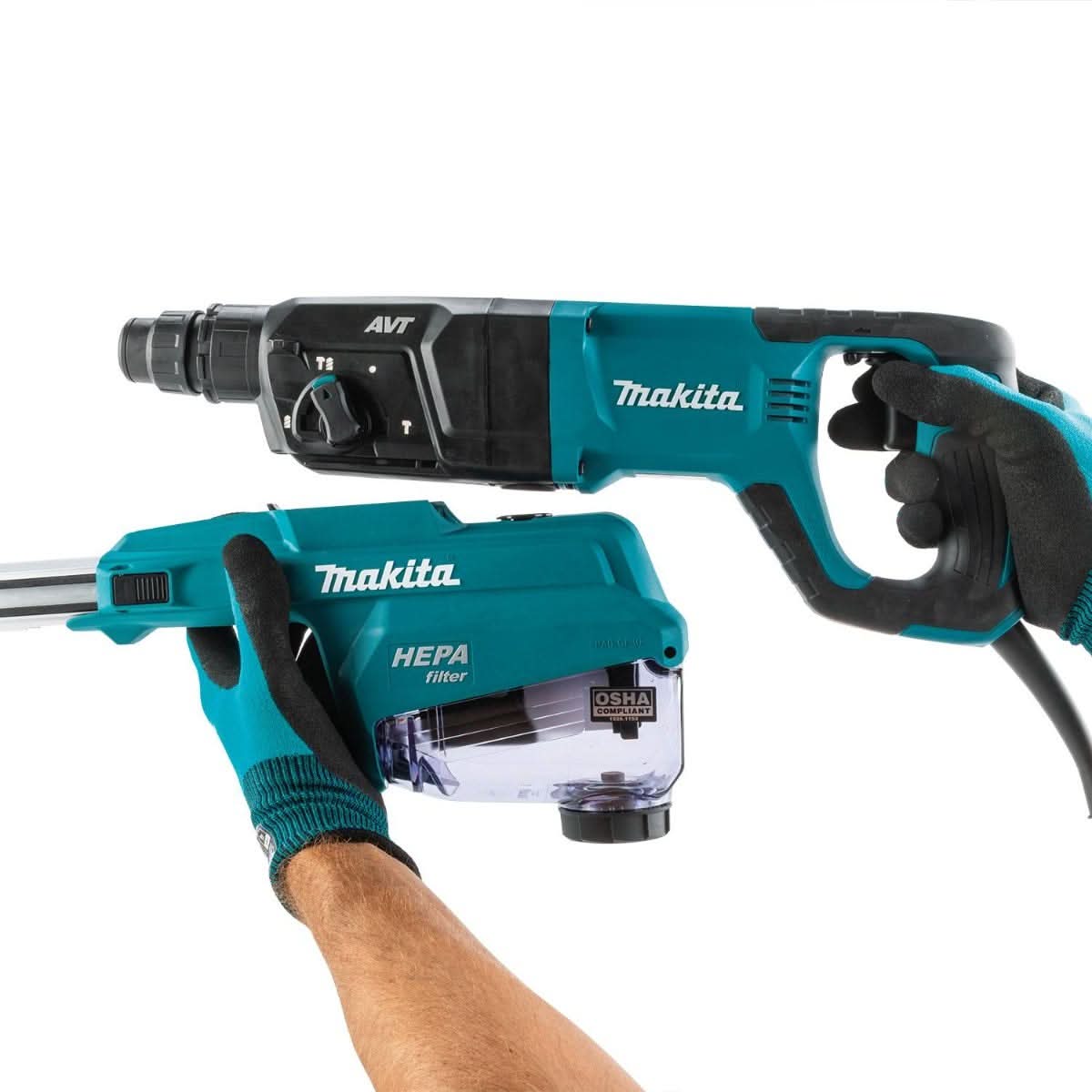 Makita HR2663 1" SDS-PLUS AVT Rotary Hammer, w/ HEPA Dust Extractor (D-handle)