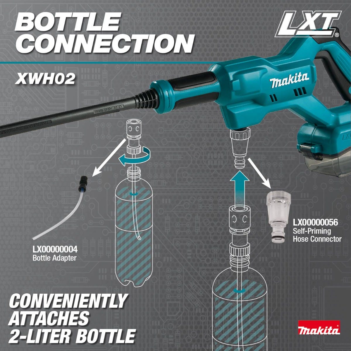 Makita XWH02Z 18V LXTÂ® Cordless 320 PSI 0.7 GPM Power Cleaner, Tool Only