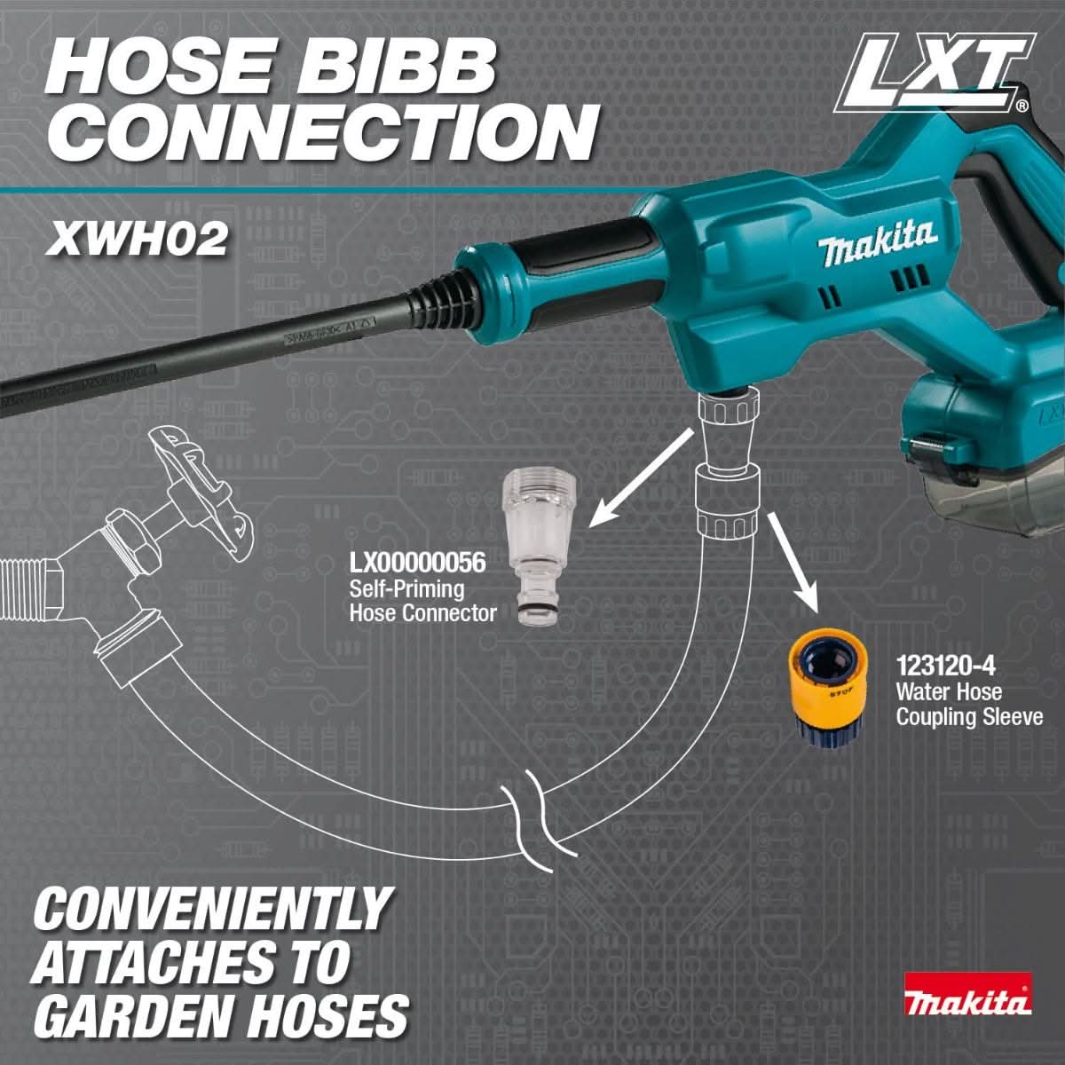 Makita XWH02Z 18V LXT Cordless 320 PSI 0.7 GPM Power Cleaner, Tool