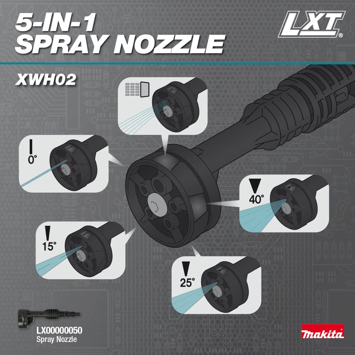Makita XWH02Z 18V LXTÂ® Cordless 320 PSI 0.7 GPM Power Cleaner, Tool Only