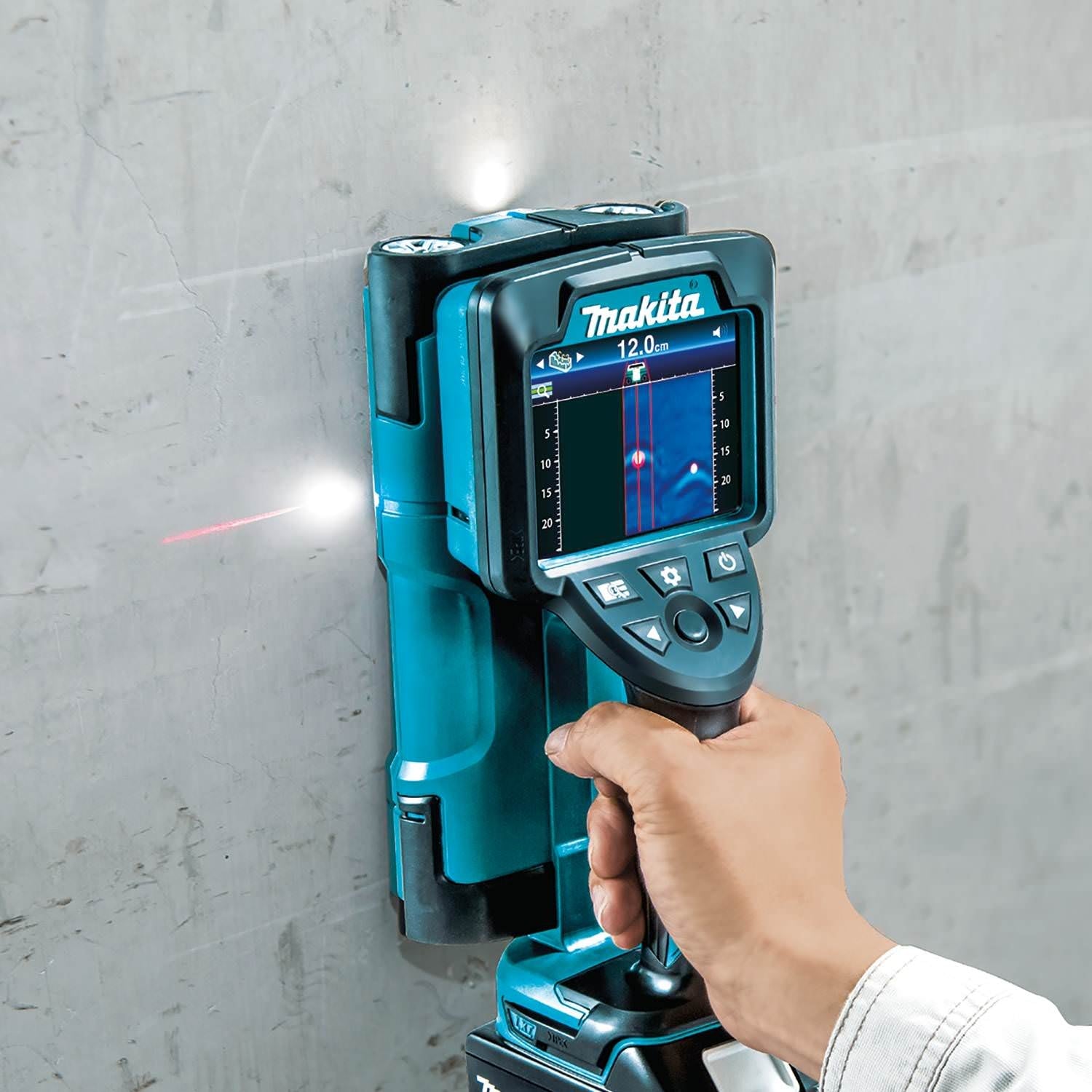 Makita DWD181R1J 18V LXT Lithium"‘Ion Cordless Multi-Surface Scanner Kit (2.0Ah), with Interlocking Storage Case