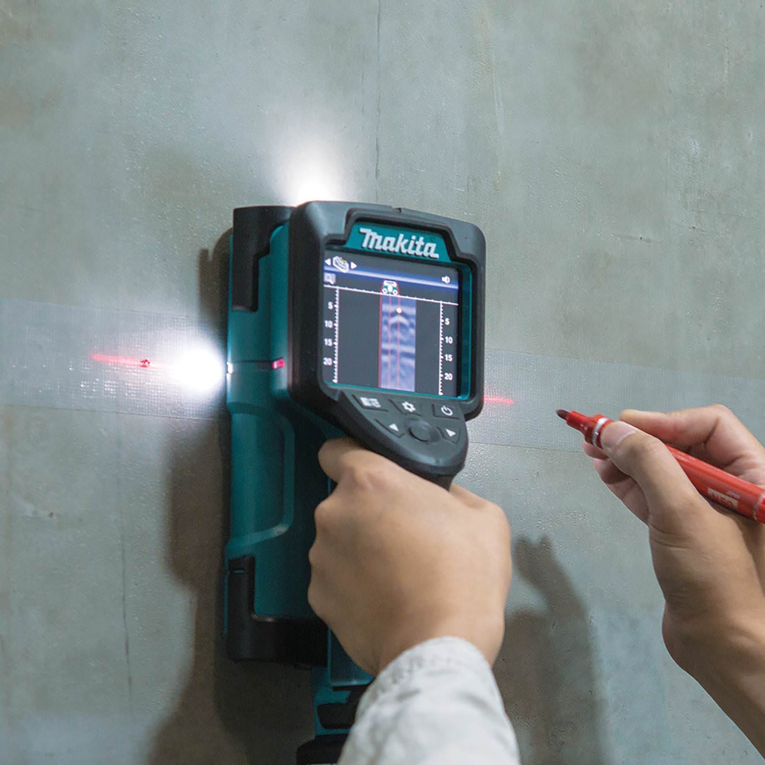 Makita DWD181R1J 18V LXT Lithium"‘Ion Cordless Multi-Surface Scanner Kit (2.0Ah), with Interlocking Storage Case