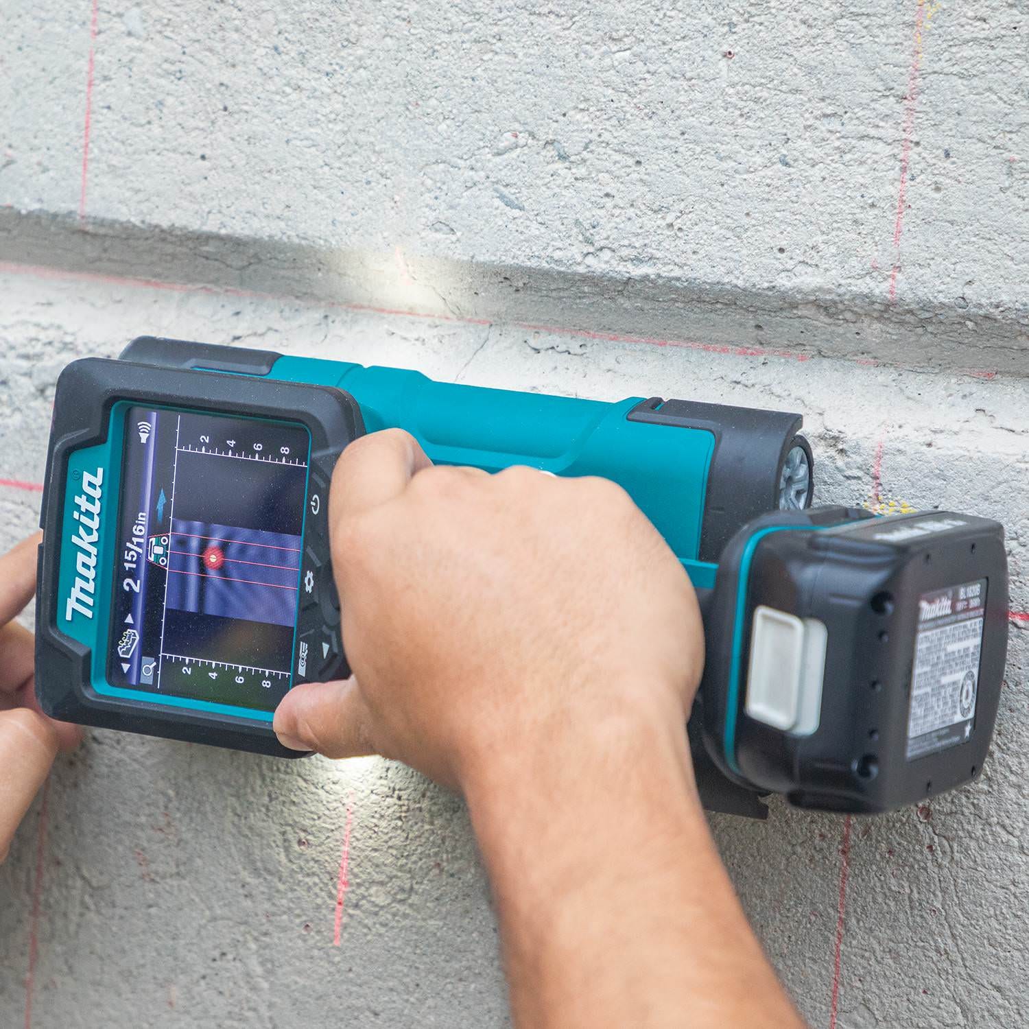 Makita DWD181R1J 18V LXT Lithium"‘Ion Cordless Multi-Surface Scanner Kit (2.0Ah), with Interlocking Storage Case
