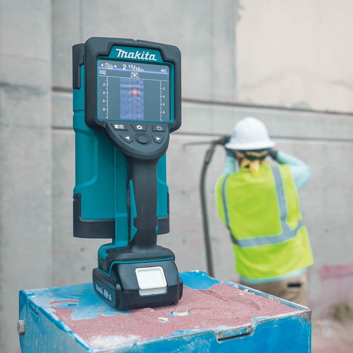 Makita DWD181R1J 18V LXT Lithium"‘Ion Cordless Multi-Surface Scanner Kit (2.0Ah), with Interlocking Storage Case