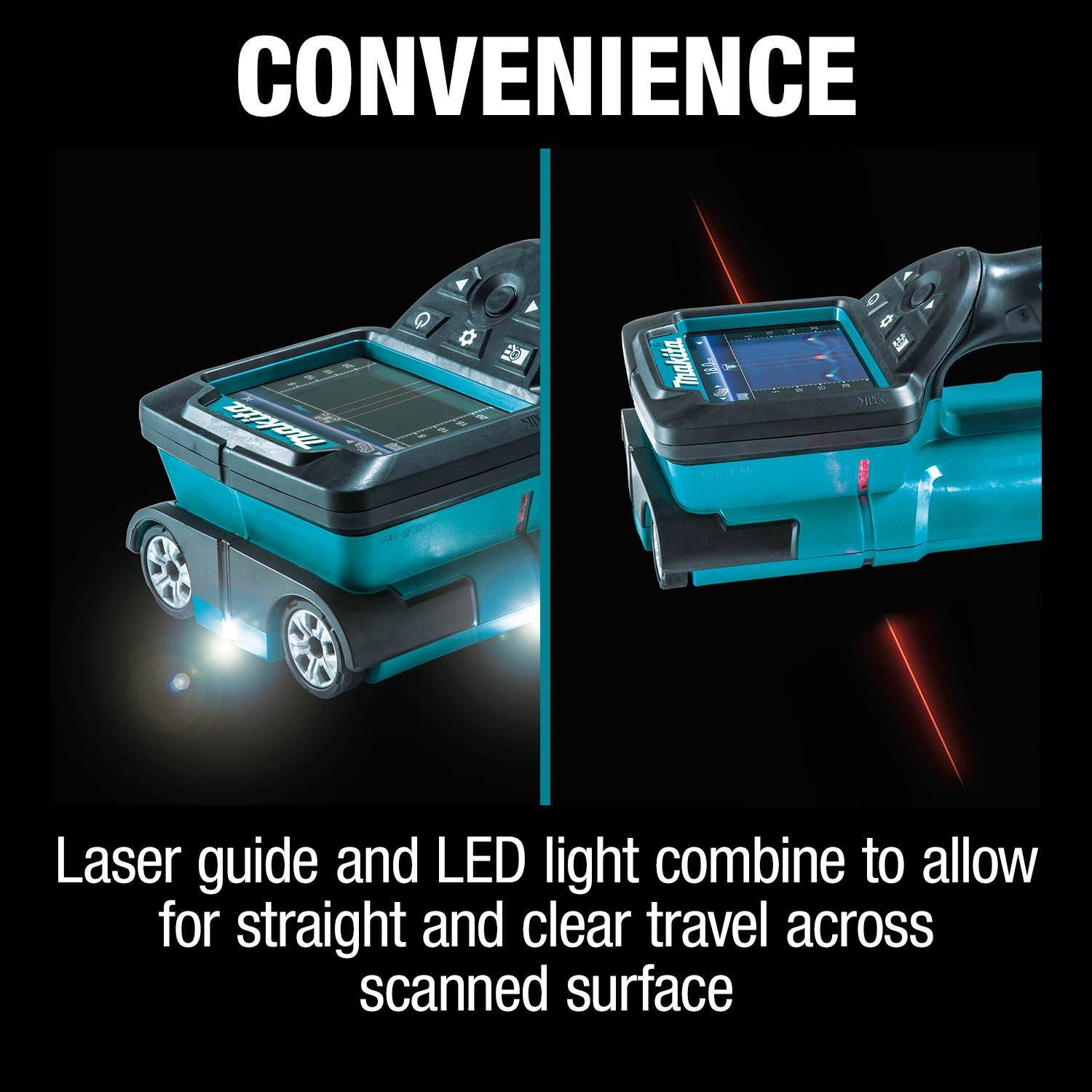 Makita DWD181R1J 18V LXT Lithium"‘Ion Cordless Multi-Surface Scanner Kit (2.0Ah), with Interlocking Storage Case