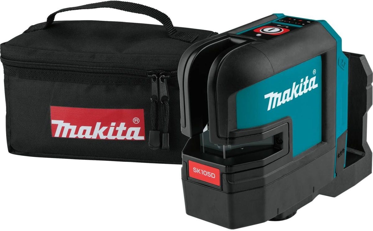 Makita SK105DZ 12V max CXT Lithium-Ion Cordless Self-Leveling Cross-Line Red Beam Laser, Tool Only
