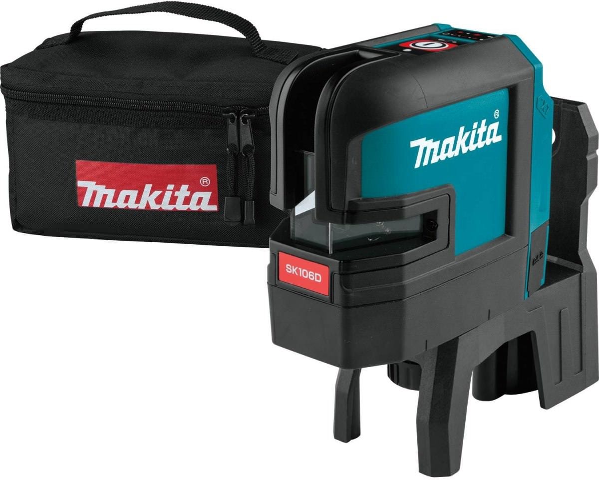 Makita SK106DZ 12V max CXT Lithium-Ion Cordless Self-Leveling Cross-Line/4-Point Red Beam Laser, Tool Only