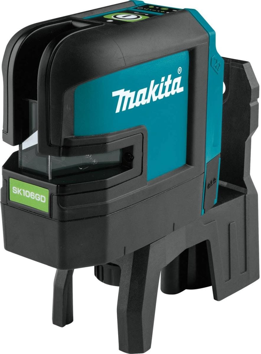 Makita SK106GDZ 12V max CXT Lithium-Ion Cordless Self-Leveling Cross-Line/4-Point Green Beam Laser, Tool Only