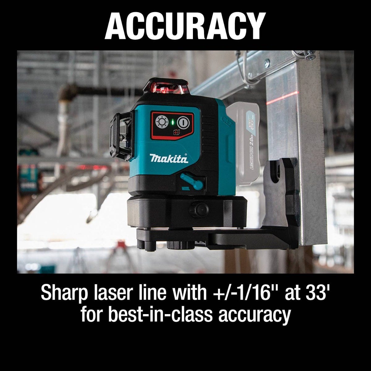 Makita SK700D 12V max CXT Lithium-Ion Cordless Self-Leveling 360; 3-Plane Red Laser, Tool Only