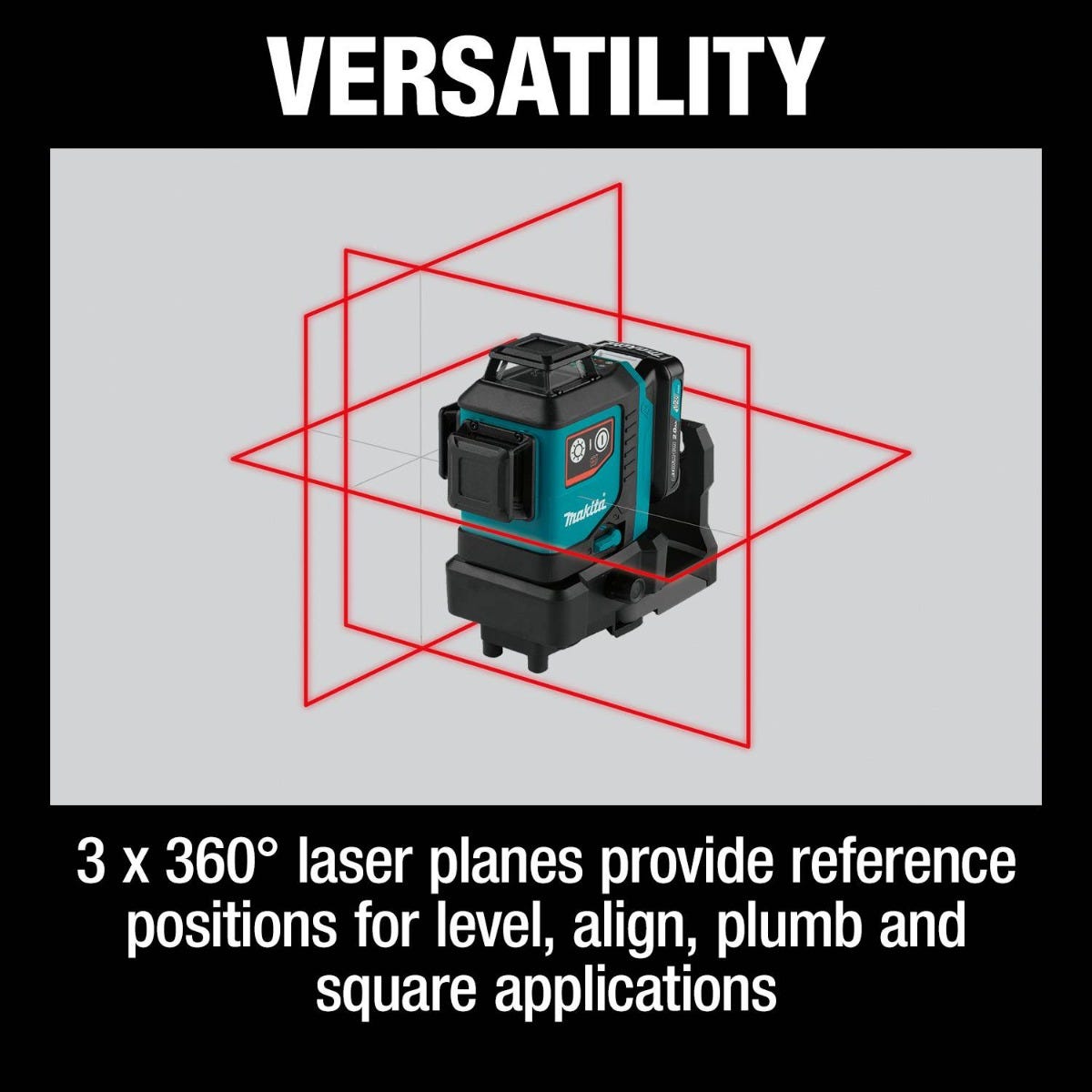 Makita SK700DNAJ 12V max CXT Lithium-Ion Cordless Self-Leveling 360Â° 3-Plane Red Laser Kit (2.0Ah)