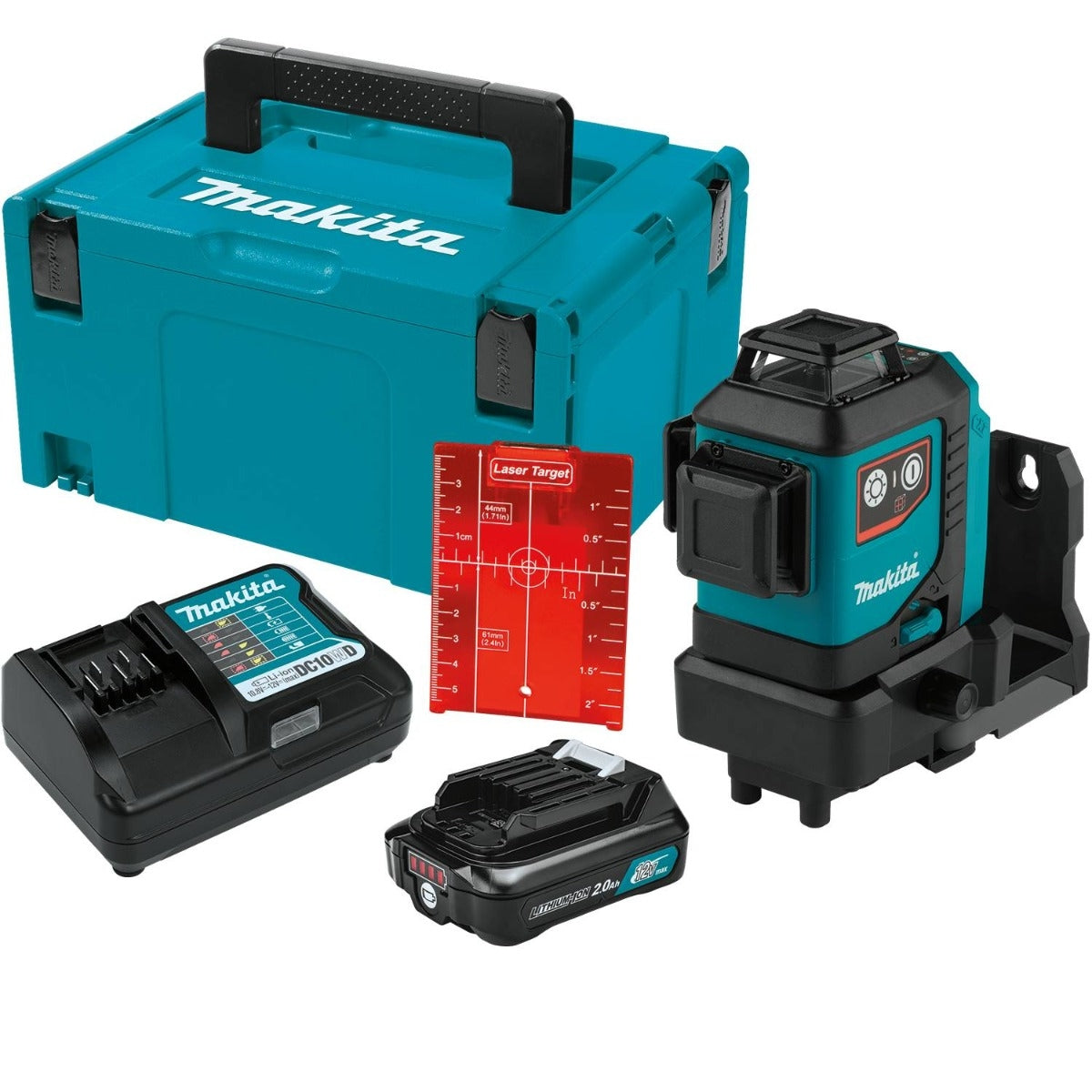 Makita SK700DNAJ 12V max CXT Lithium-Ion Cordless Self-Leveling 360Â° 3-Plane Red Laser Kit (2.0Ah)