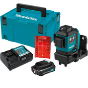 Makita SK700DNAJ 12V max CXT Lithium-Ion Cordless Self-Leveling 360Â° 3-Plane Red Laser Kit (2.0Ah)