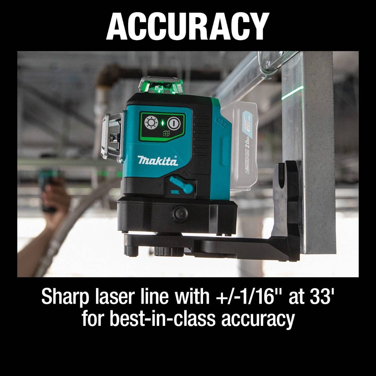 Makita SK700GD 12V max CXT Lithium-Ion Cordless Self-Leveling 360Â° 3-Plane Green Laser, Tool Only