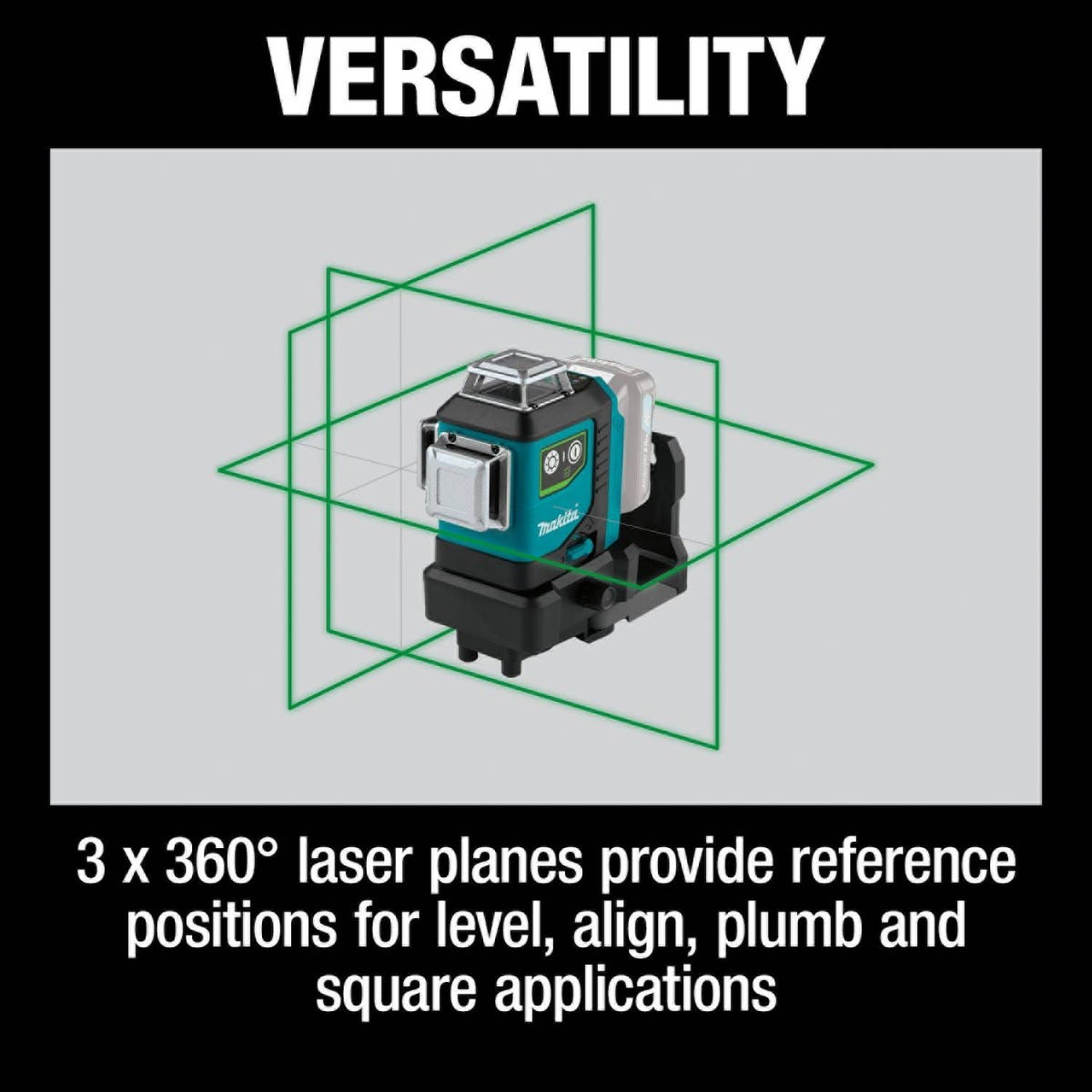 Makita SK700GD 12V max CXT Lithium-Ion Cordless Self-Leveling 360Â° 3-Plane Green Laser, Tool Only