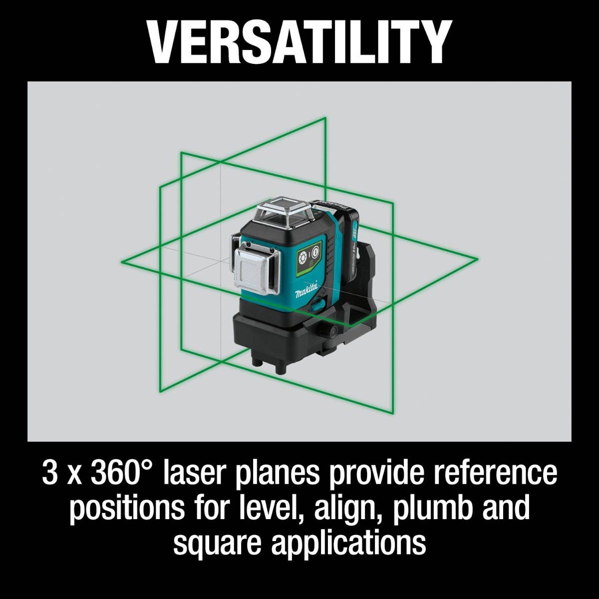 Makita SK700GDNAJ 12V max CXT Lithium-Ion Cordless Self-Leveling 360Â° 3-Plane Green Laser Kit (2.0Ah)