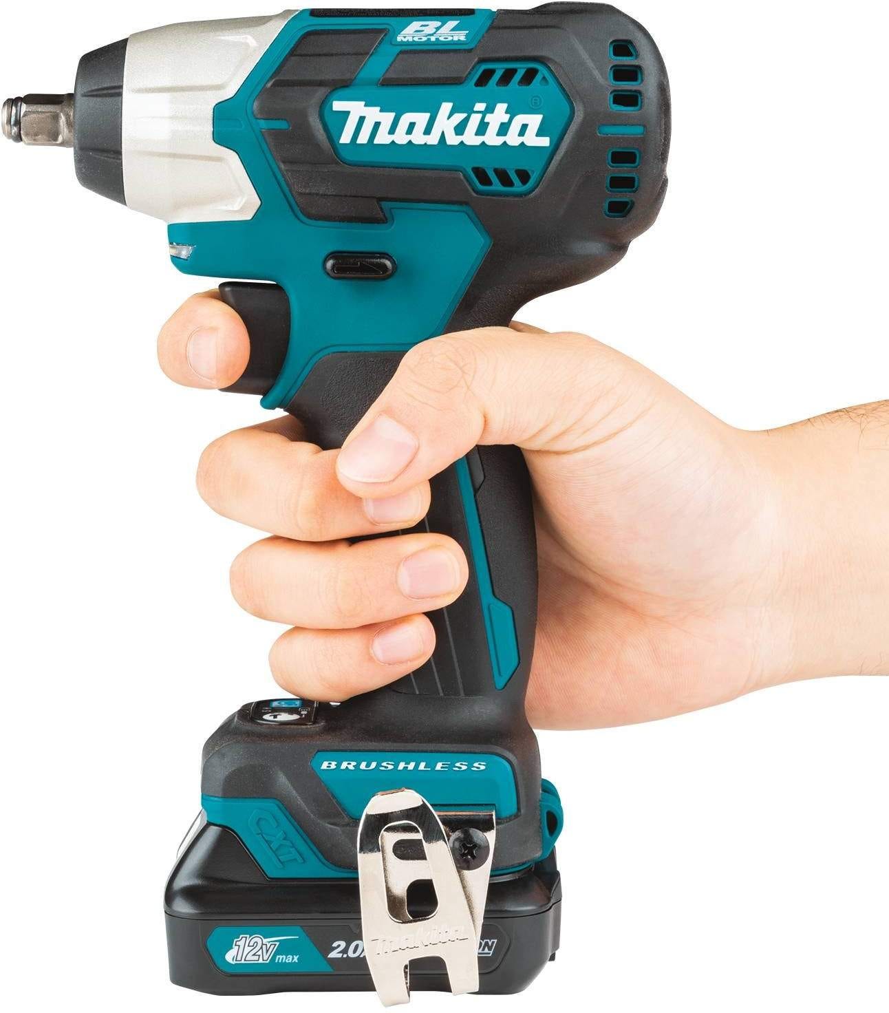 Makita WT05R1 12V max CXT Lithium-Ion Brushless Cordless 3/8" Sq. Drive Impact Wrench Kit (2.0Ah)
