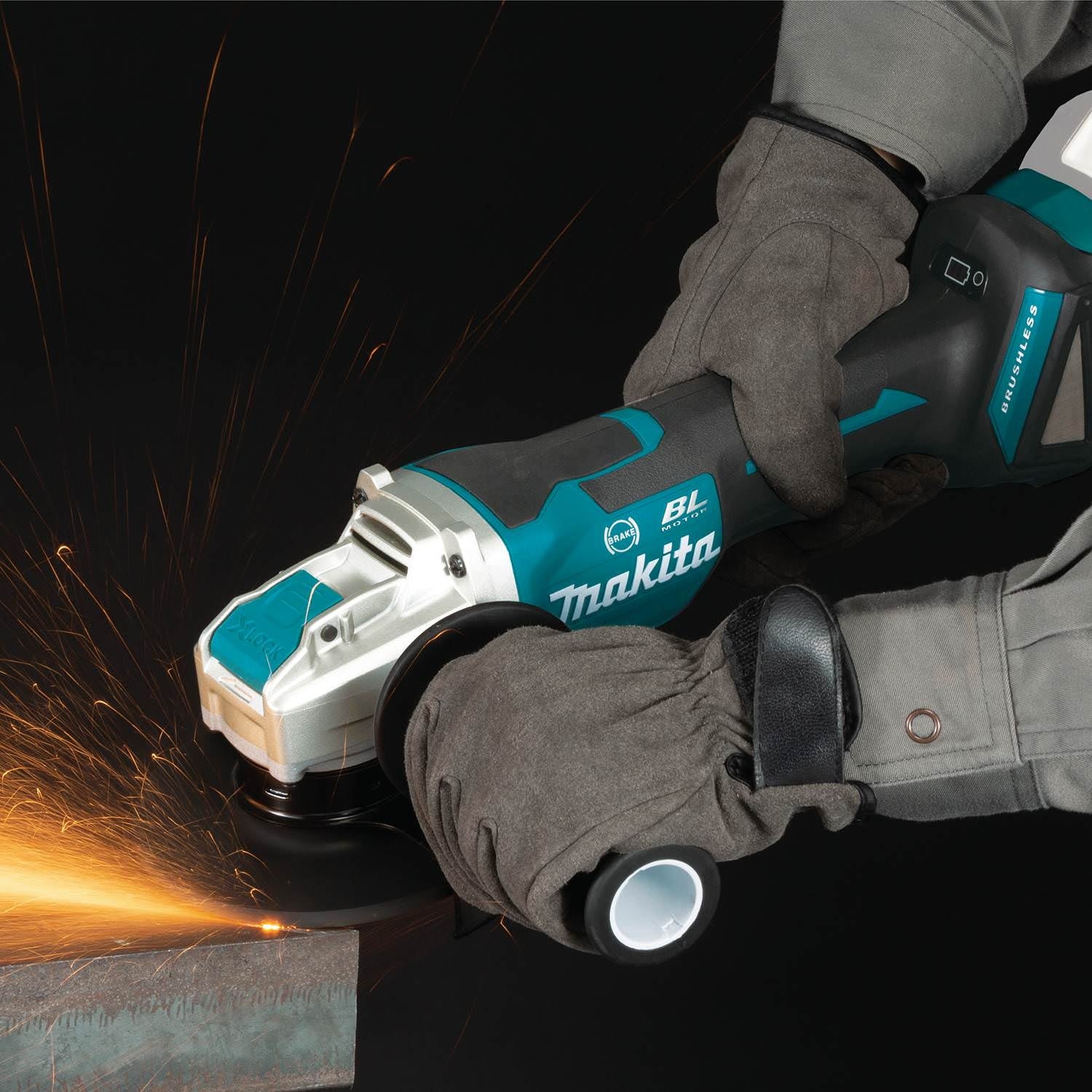 Makita XAG26Z 18V LXT Lithium-Ion Brushless Cordless 4-1/2" / 5" Paddle Switch X-LOCK Angle Grinder, with AFT, Tool Only