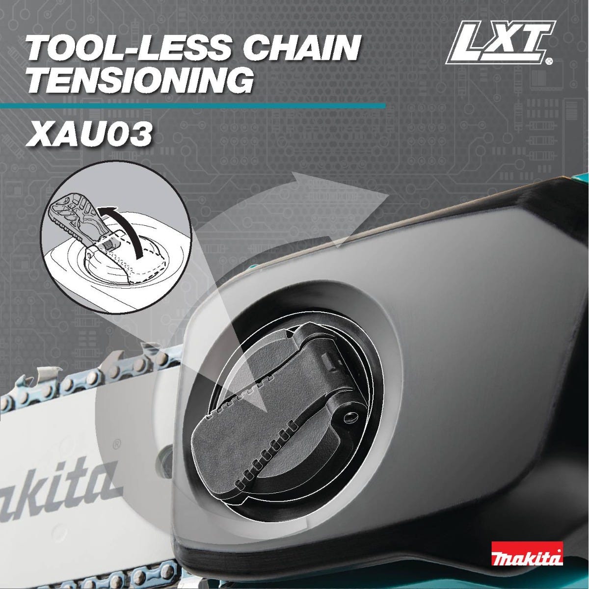Makita XAU03Z 18V LXT Lithium-Ion Brushless Cordless 8" Extendable Articulating Pole Saw, Tool Only