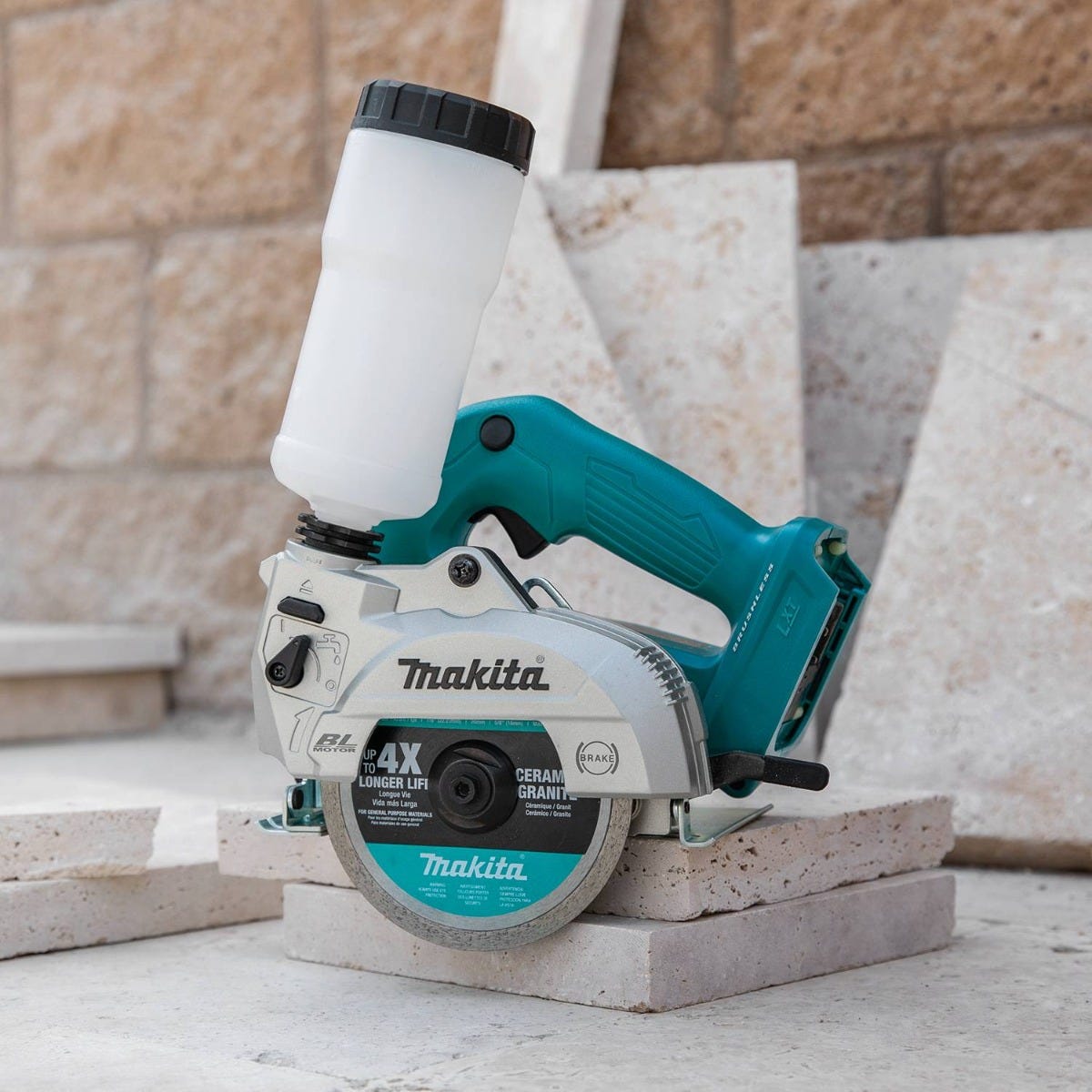 Makita XCC01Z 18V LXT Lithium-Ion Brushless Cordless 5" Wet/Dry Masonry Saw, AWS Capable, Tool Only