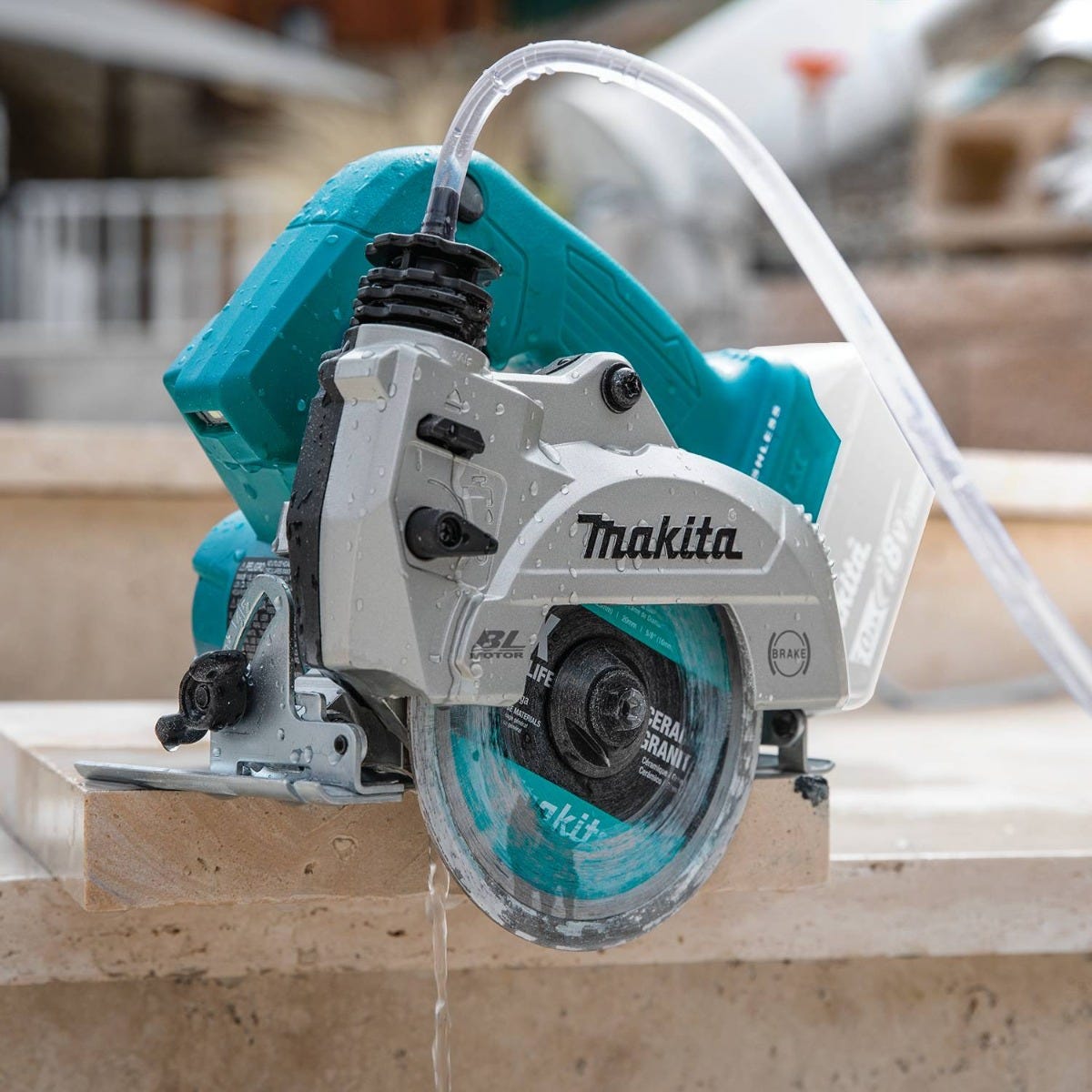 Makita XCC01Z 18V LXT Lithium-Ion Brushless Cordless 5" Wet/Dry Masonry Saw, AWS Capable, Tool Only