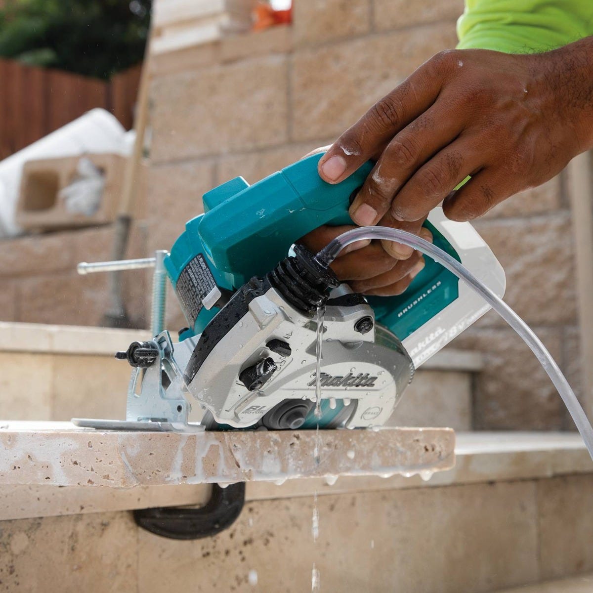 Makita XCC01Z 18V LXT Lithium-Ion Brushless Cordless 5" Wet/Dry Masonry Saw, AWS Capable, Tool Only