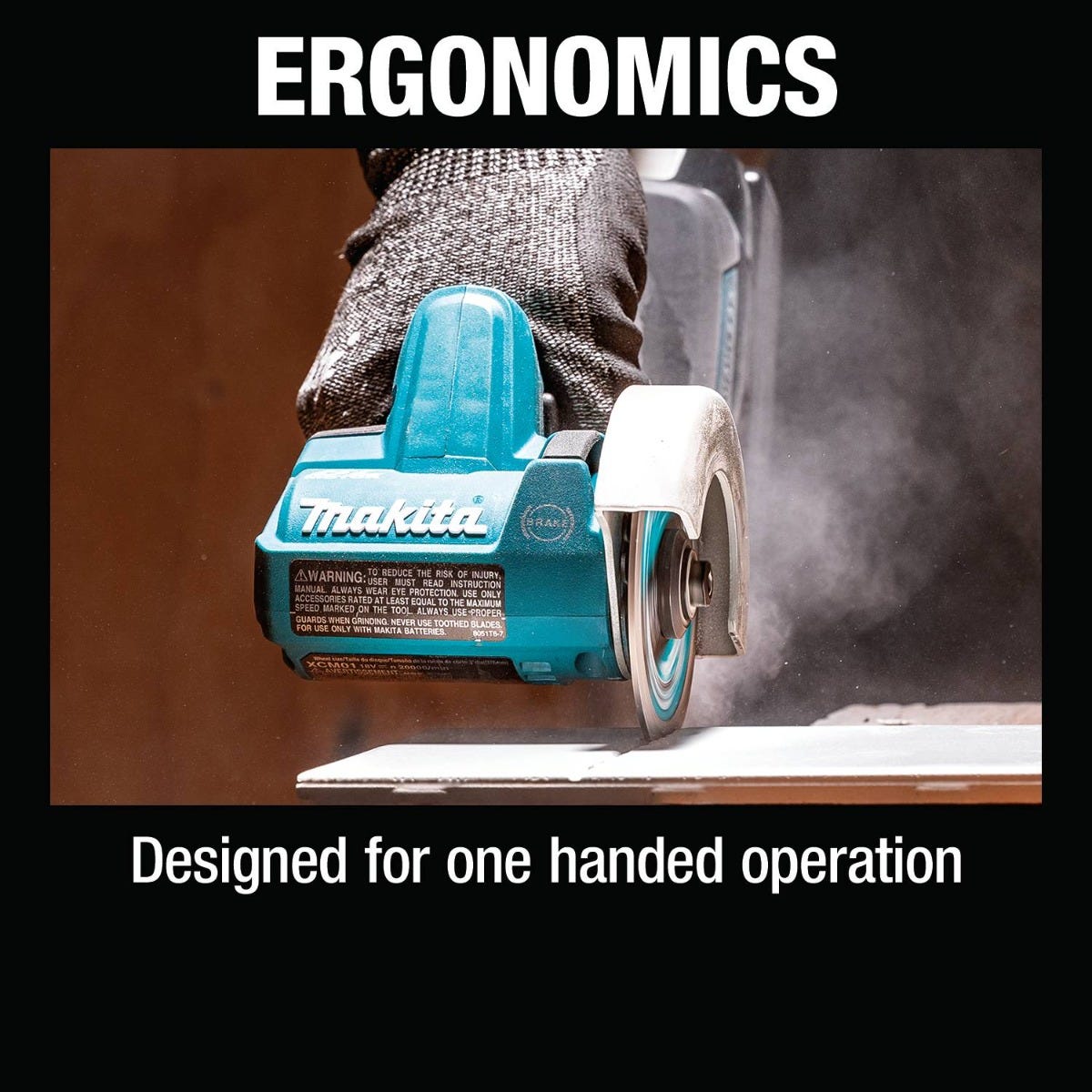 Makita XCM01Z 18V LXT Lithium-Ion Brushless Cordless 3" Cut-Off Tool, Tool Only
