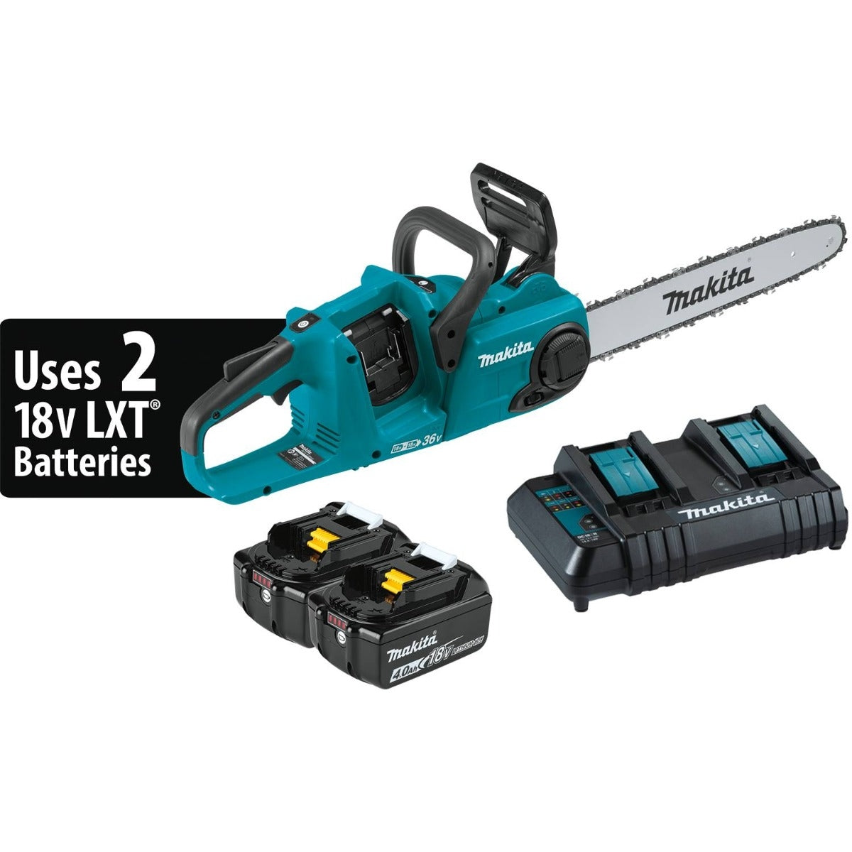 Makita XCU04CM 36V (18V X2) LXT Brushless 16" Chain Saw Kit (4.0Ah)