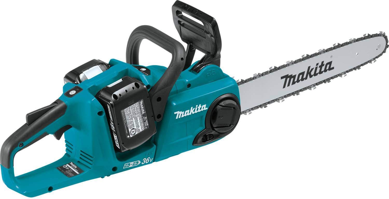 Makita XCU04PT1 18V X2 (36V) LXT Brushless Cordless 16" Chain Saw 5.0Ah Kit w/ 4 Batteries