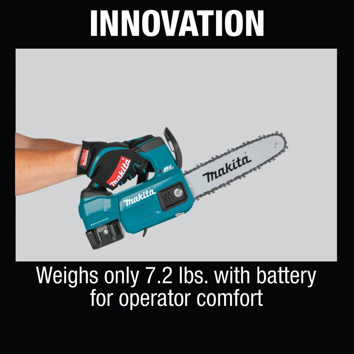 Makita XCU06SM1 18V LXT Lithium-Ion Brushless Cordless 10" Top Handle Chain Saw Kit (4.0Ah)