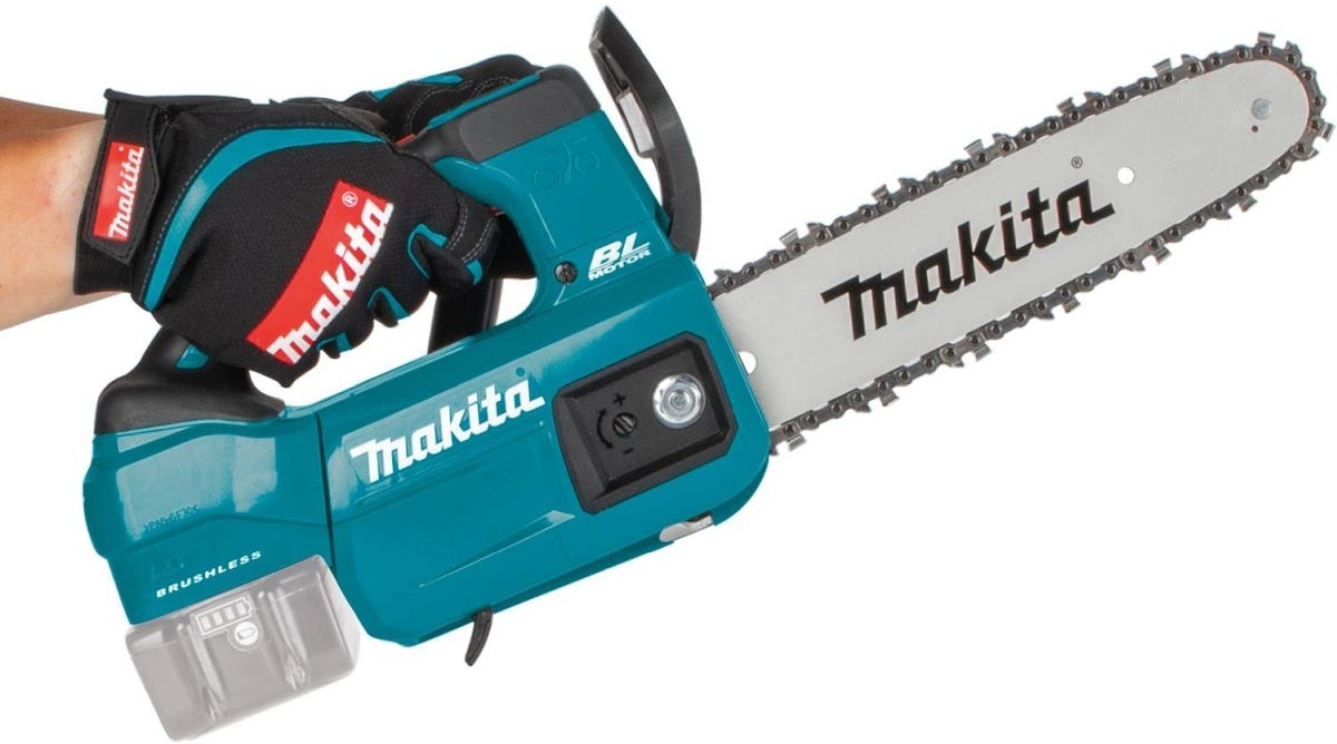 Makita XCU06Z 18V LXT Lithium-Ion Brushless Cordless 10" Top Handle Chain Saw, Tool Only